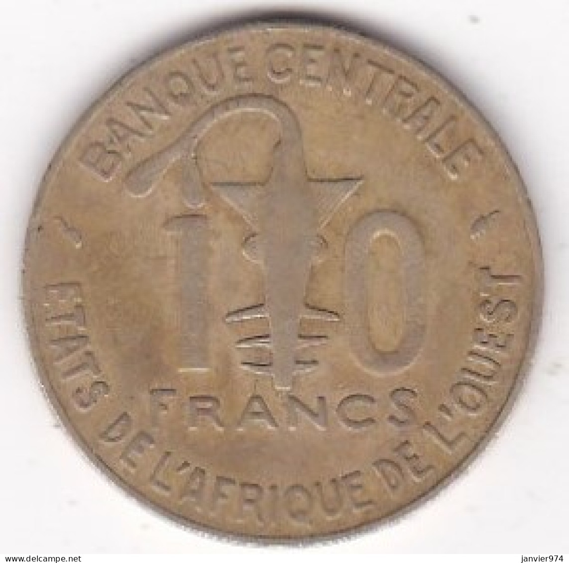 États De L'Afrique De L'Ouest 10 Francs 1976 , En Bronze Nickel Aluminium, KM# 1a - Autres – Afrique