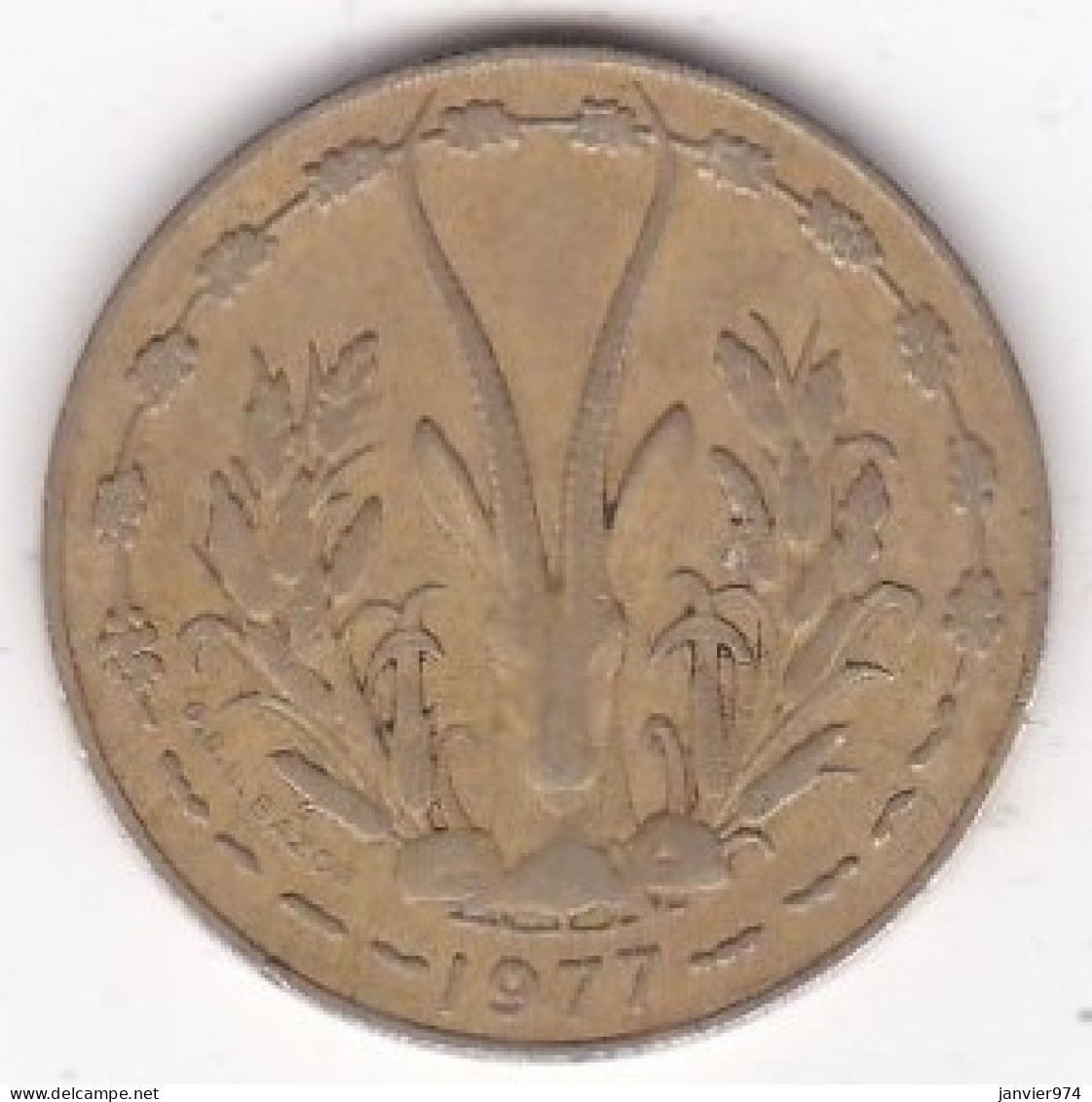 États De L'Afrique De L'Ouest 10 Francs 1977 , En Bronze Nickel Aluminium, KM# 1a - Other - Africa