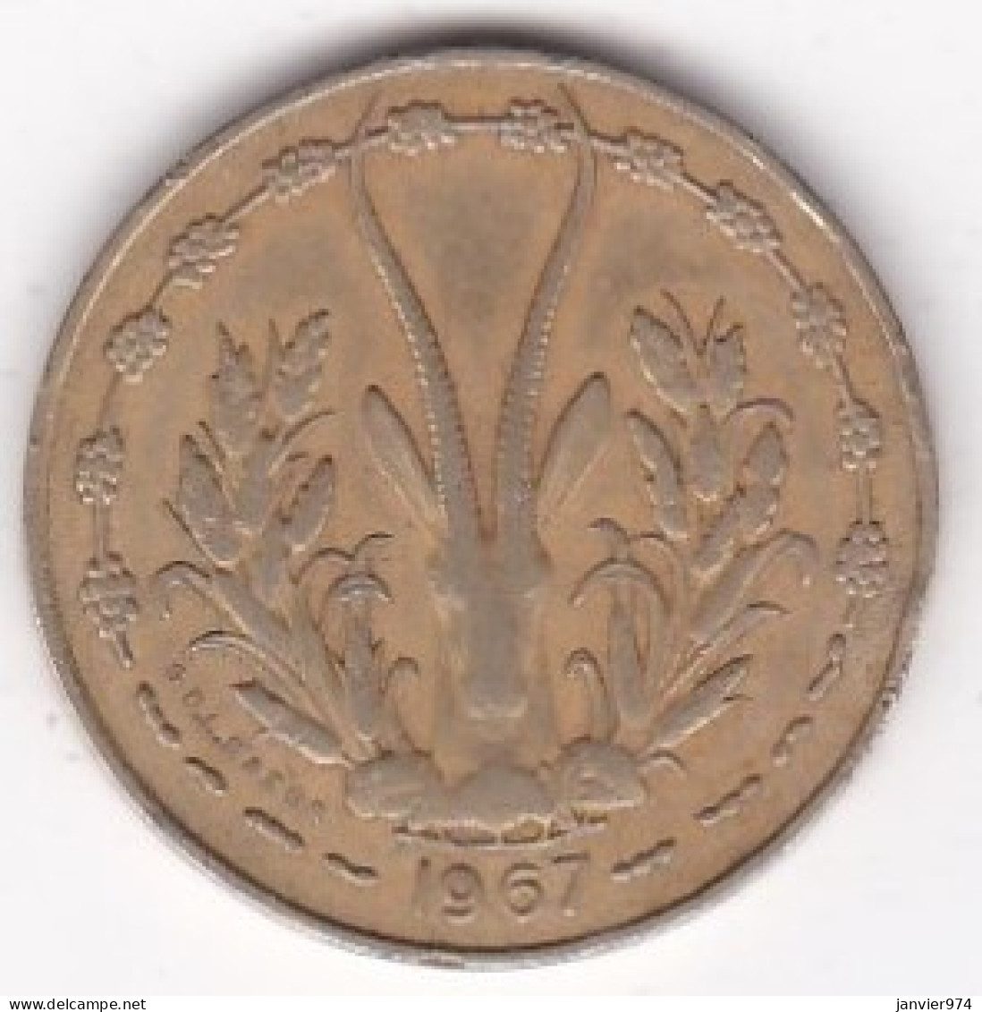 États De L'Afrique De L'Ouest 10 Francs 1967 , En Bronze Nickel Aluminium, KM# 1a - Sonstige – Afrika