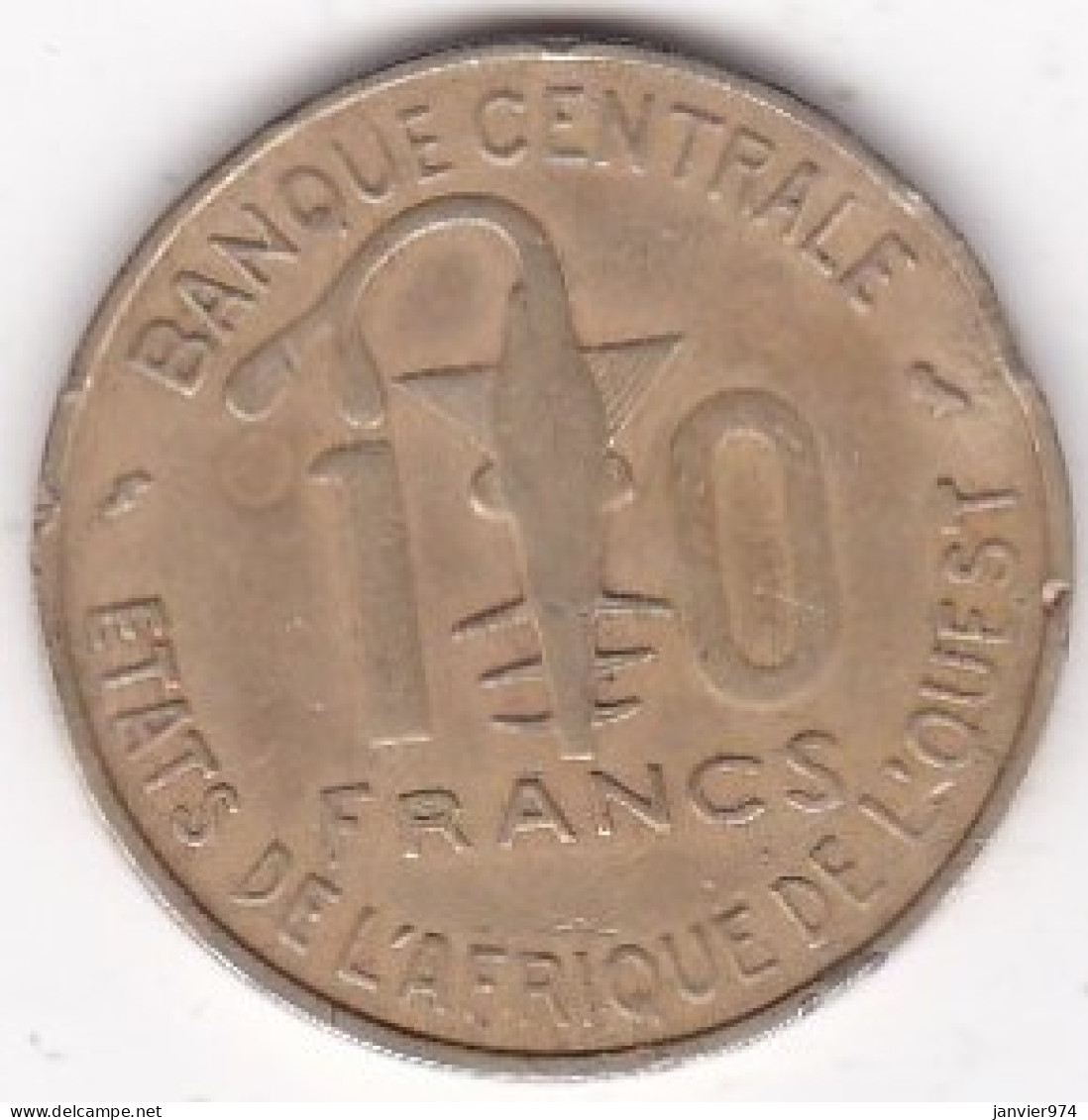 États De L'Afrique De L'Ouest 10 Francs 1967 , En Bronze Nickel Aluminium, KM# 1a - Andere - Afrika