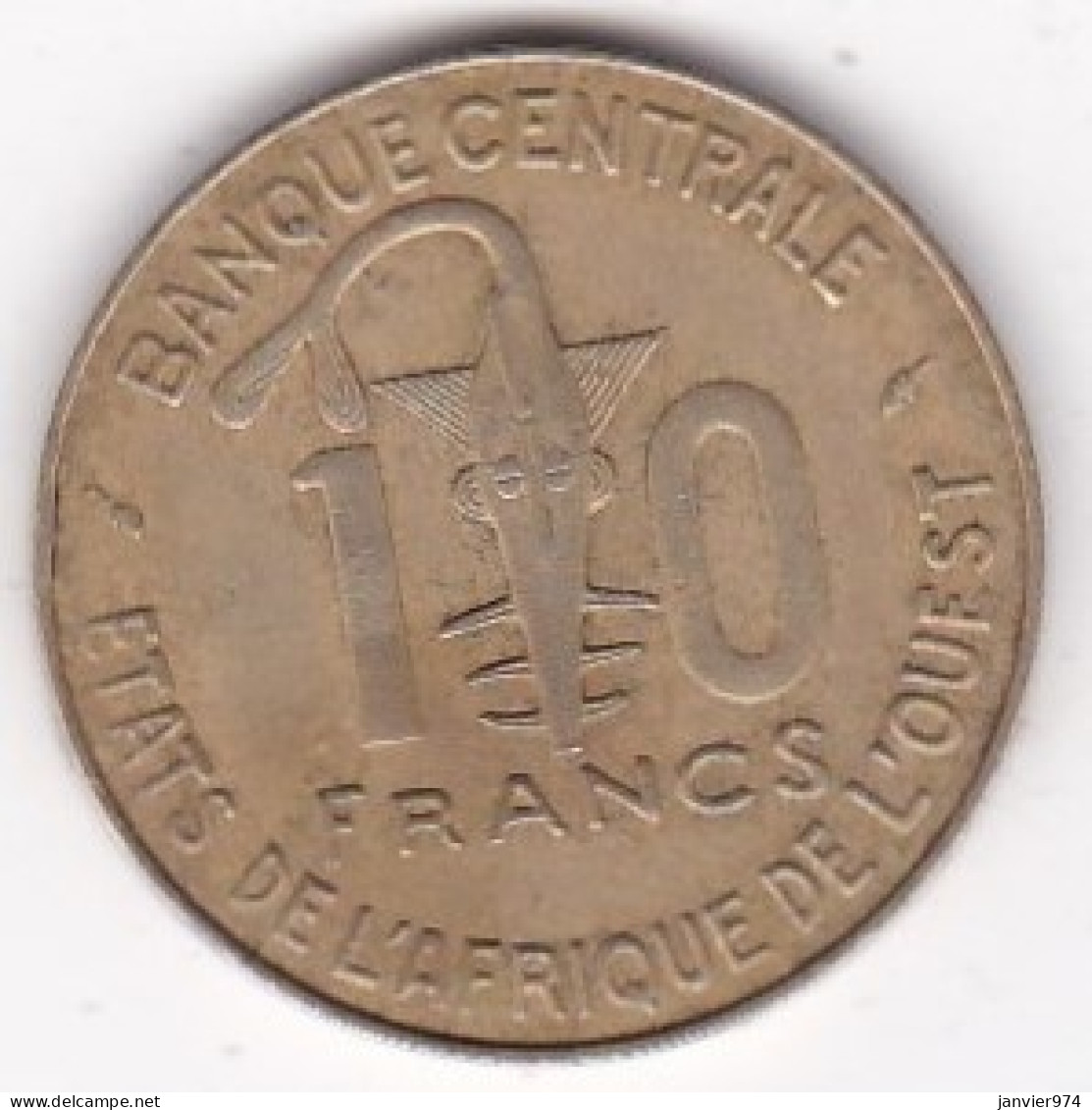 États De L'Afrique De L'Ouest 10 Francs 1981 , En Bronze Nickel Aluminium, KM# 1a - Andere - Afrika