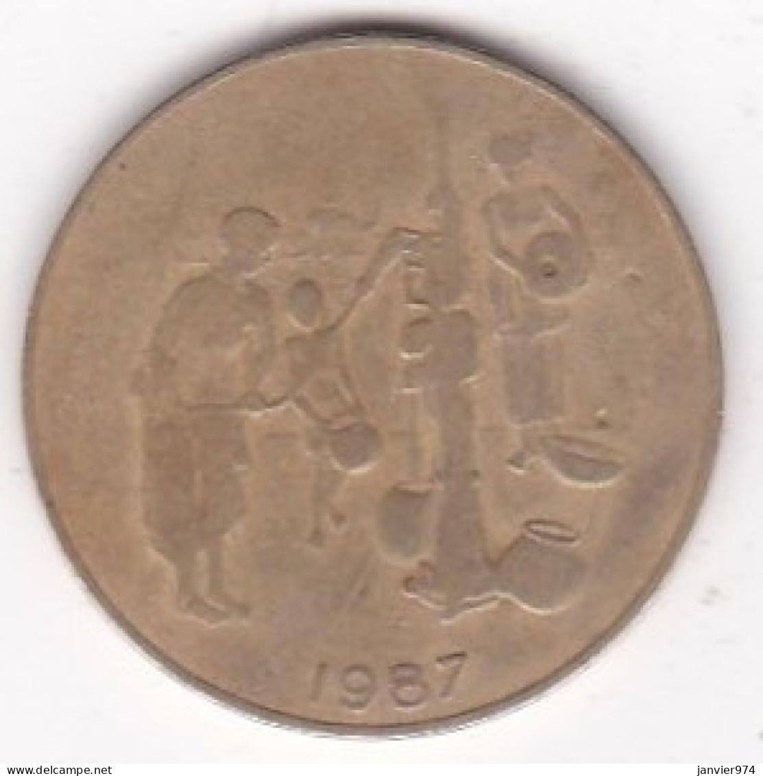 États De L'Afrique De L'Ouest 10 Francs 1987 FAO , En Bronze Aluminium, KM# 10 - Autres – Afrique