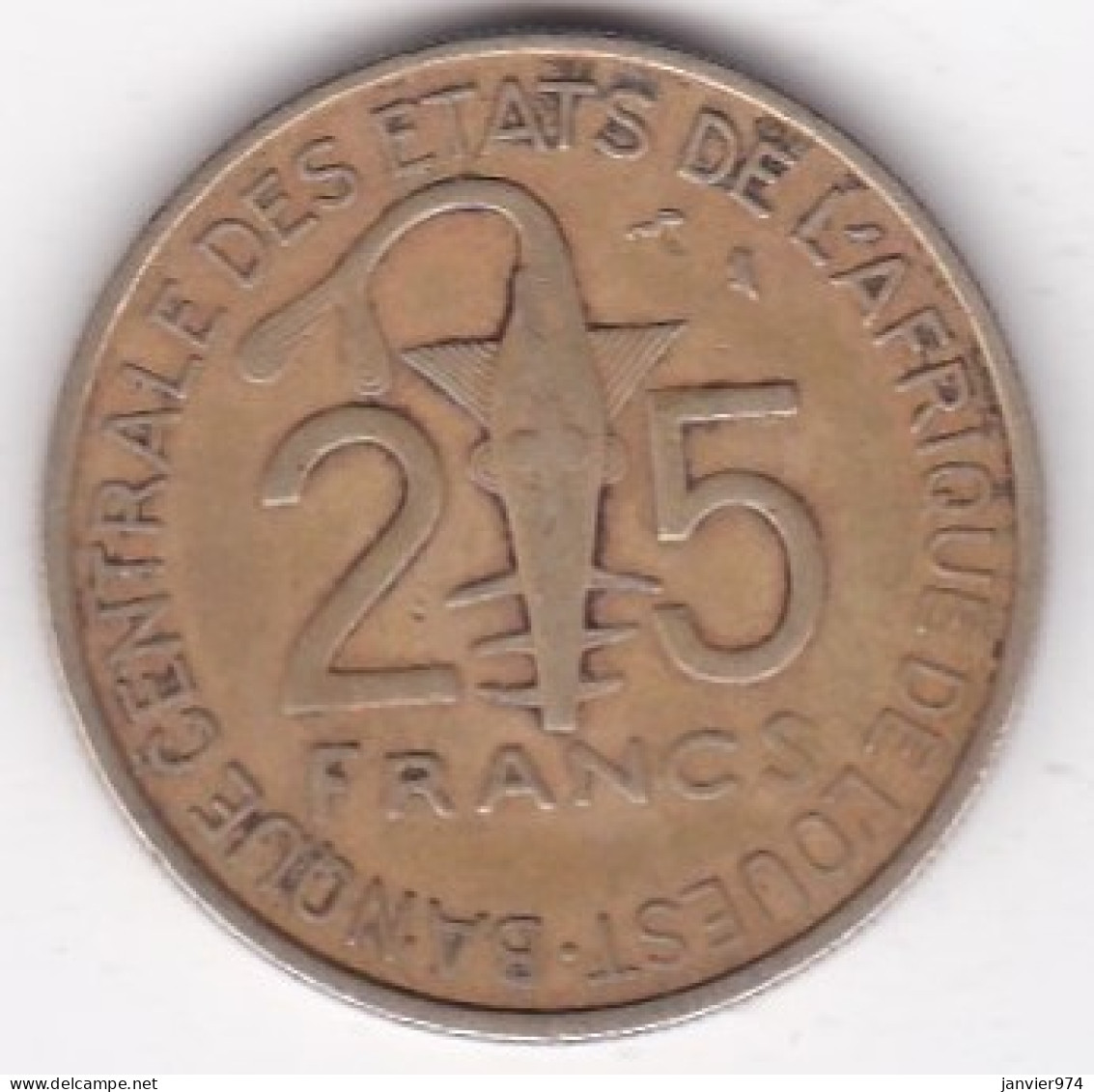 États De L'Afrique De L'Ouest 25 Francs 1971 , En Bronze Aluminium, KM# 5 - Autres – Afrique