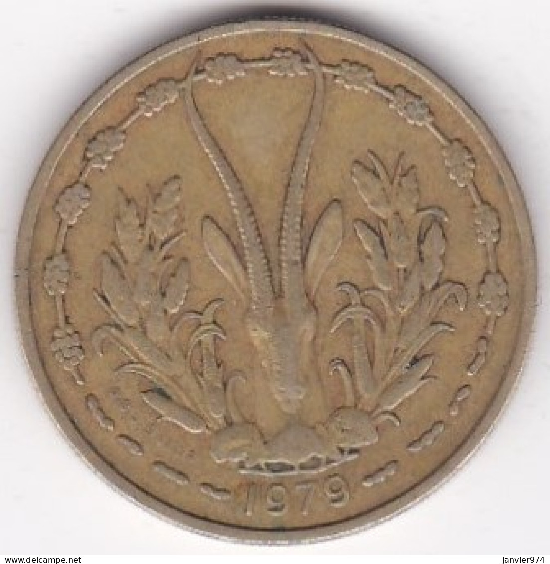 États De L'Afrique De L'Ouest 25 Francs 1979 , En Bronze Aluminium, KM# 5 - Other - Africa