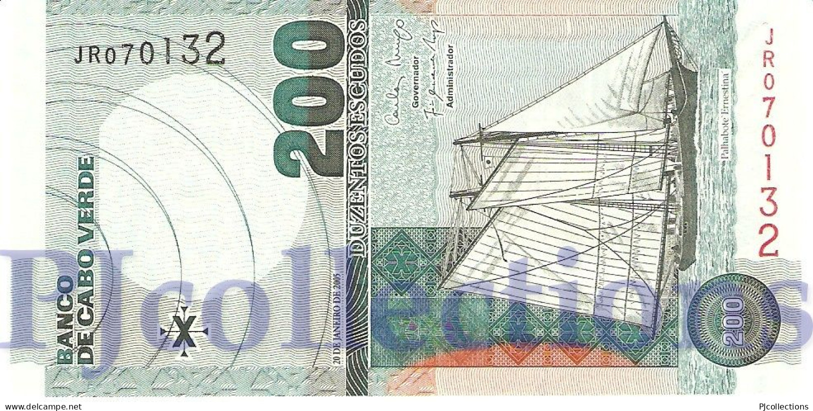 CAPE VERDE 200 ESCUDOS 2005 PICK 68a UNC - Capo Verde