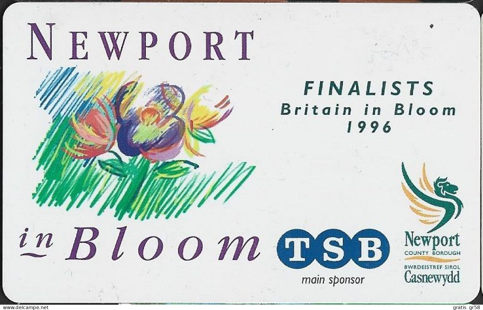 United Kingdom - BT, PRO010, TSB / Newport In Bloom, Printing Test, Promotional - BT Promotionnelles