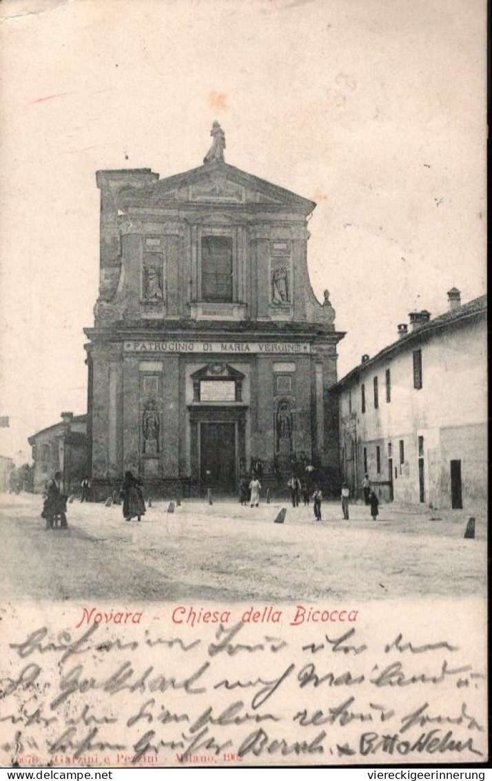 ! 1906 Alte Ansichtskarte Aus Novara, Chiesa Della Bicocca, Kirche, Italien - Novara
