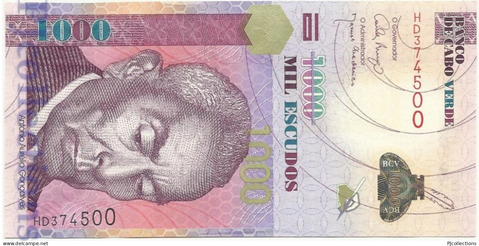 CAPE VERDE 1000 ESCUDOS 2007 PICK 70a UNC - Cape Verde