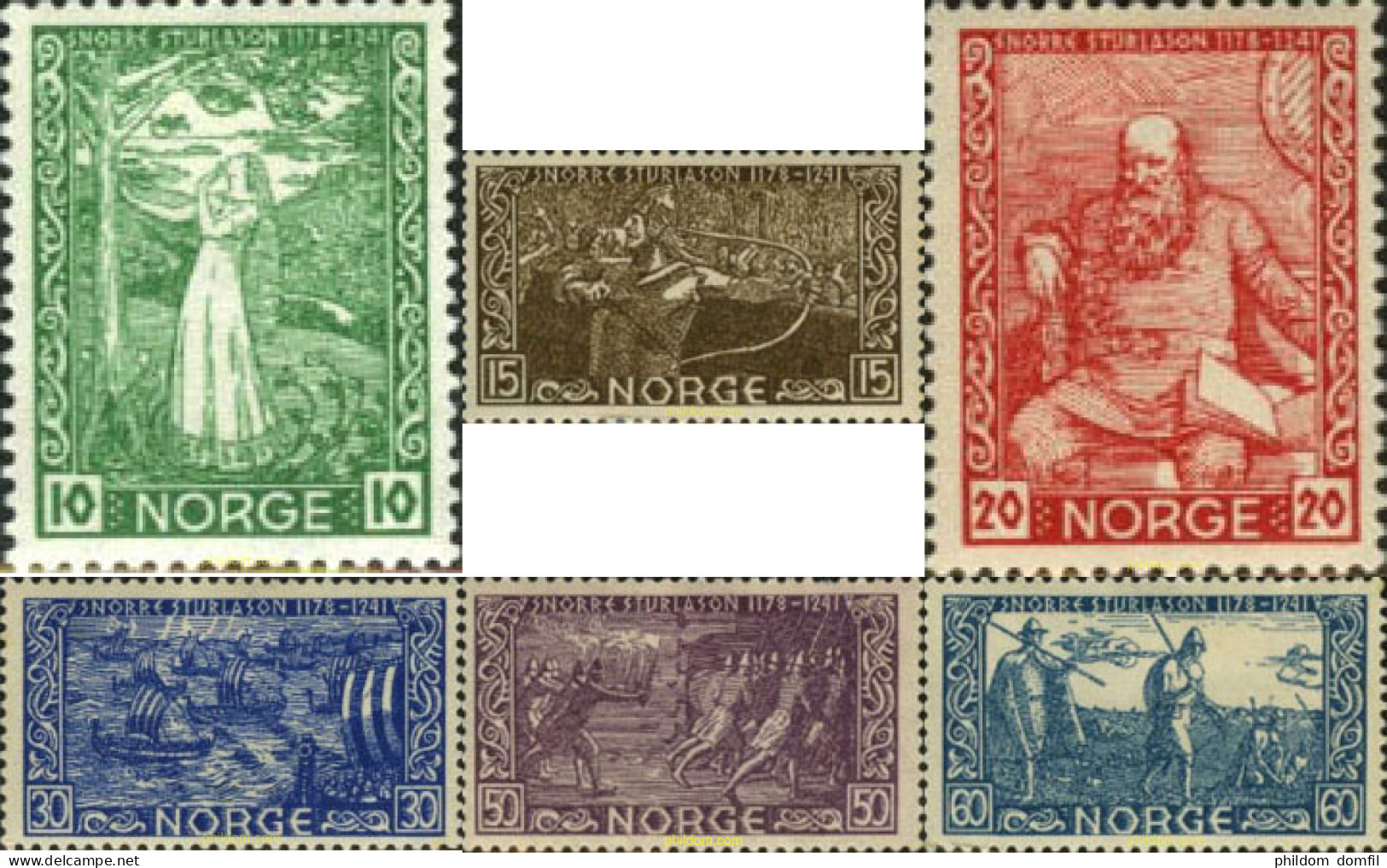 637384 HINGED NORUEGA 1941 7 CENTENARIO DE LA MUERTE DE SNORRE STURLASON - Covers & Documents