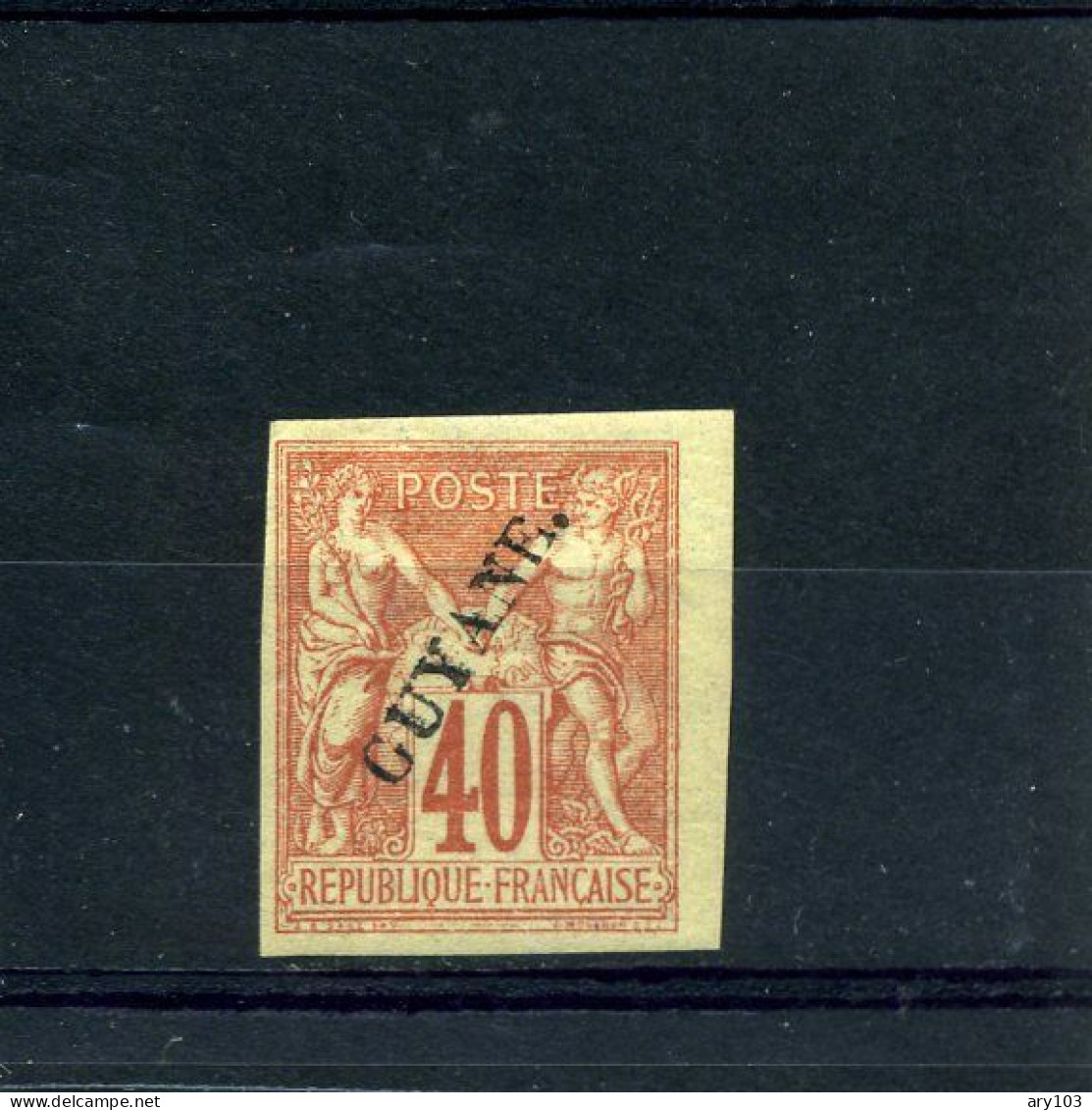 Guyane - 40 C (1892 )  Non Dentelé N°13 - Other & Unclassified