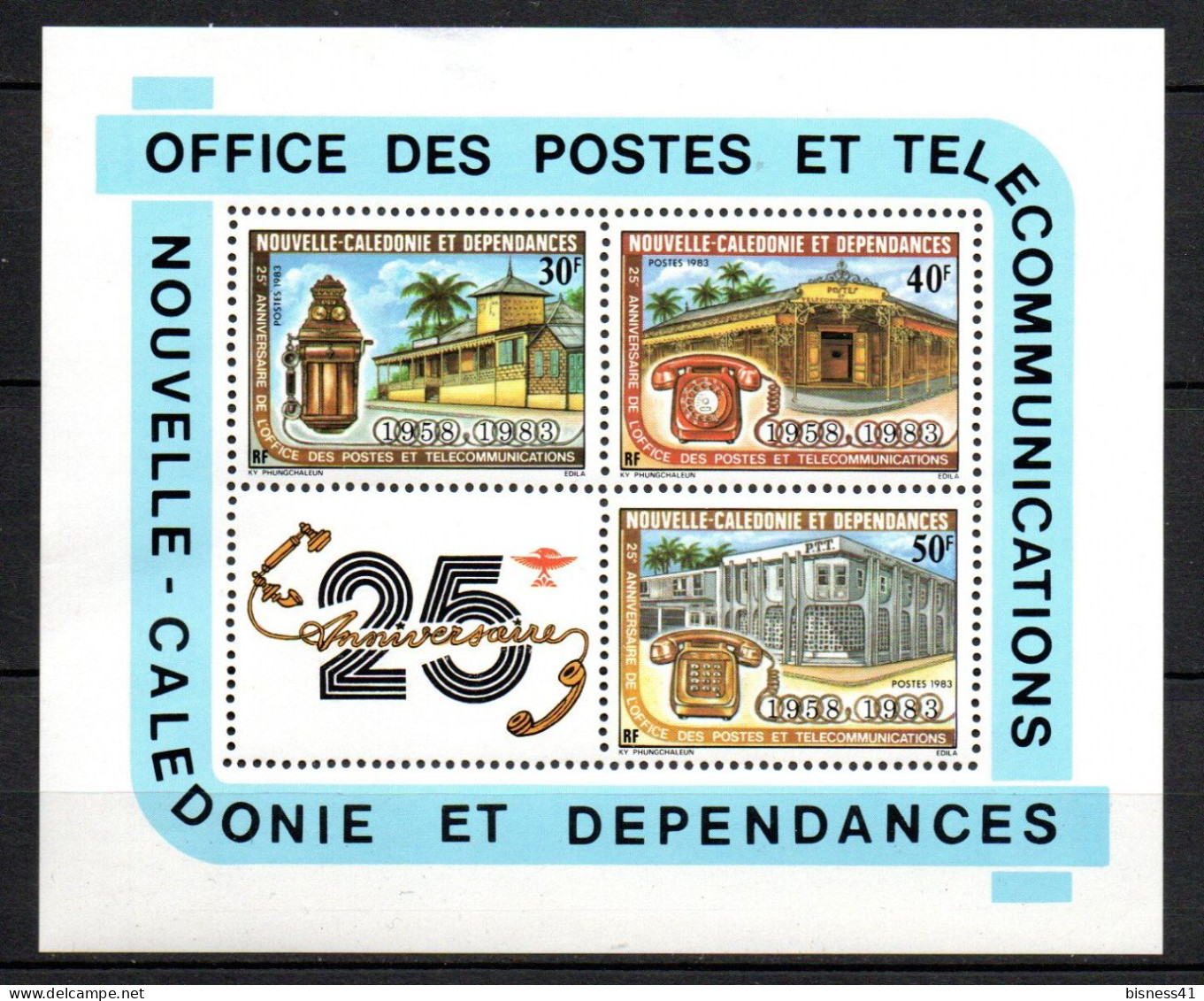 Col34 Nouvelle Calédonie Bloc N° 5 Neuf XX MNH  Cote : 16,00€ - Blokken & Velletjes