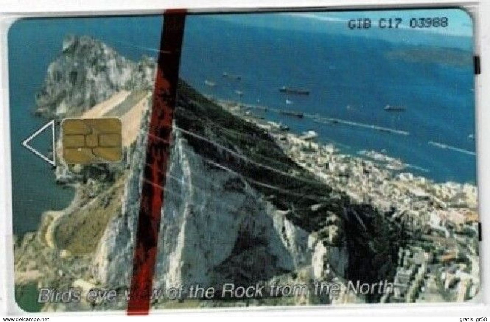 Gibraltar - GIB-C-17, Bird Eye North View Of The Rock, Landscape, 2000, 5000ex, Mint  NSB` - Gibilterra