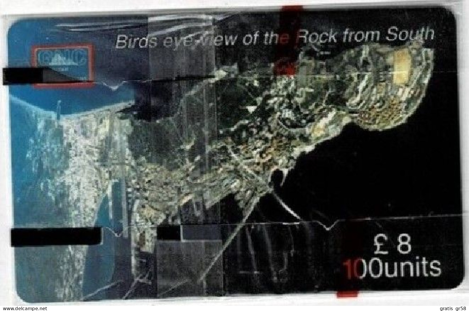 Gibraltar - GIB-C-17, Bird Eye North View Of The Rock, Landscape, 2000, 5000ex, Mint  NSB` - Gibraltar