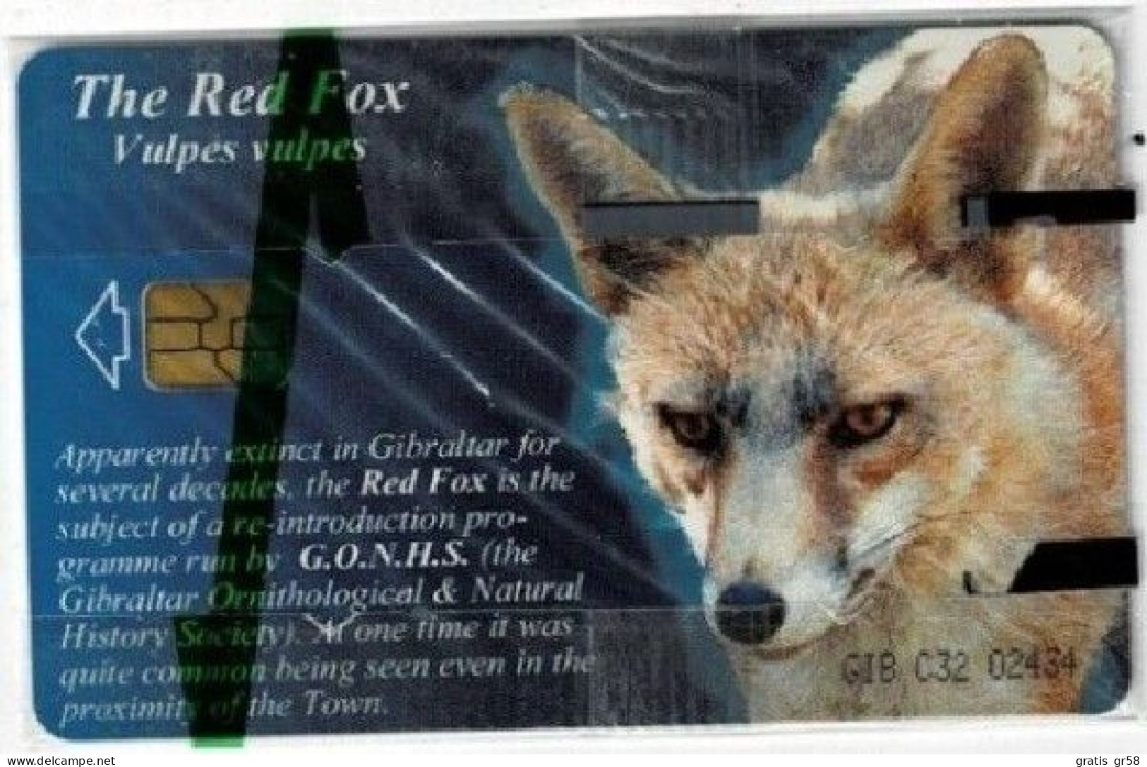 Gibraltar - GIB-C-32, Red Fox, Wildlife Of Gibraltar, 2001, 3000ex, Mint NSB` - Gibraltar