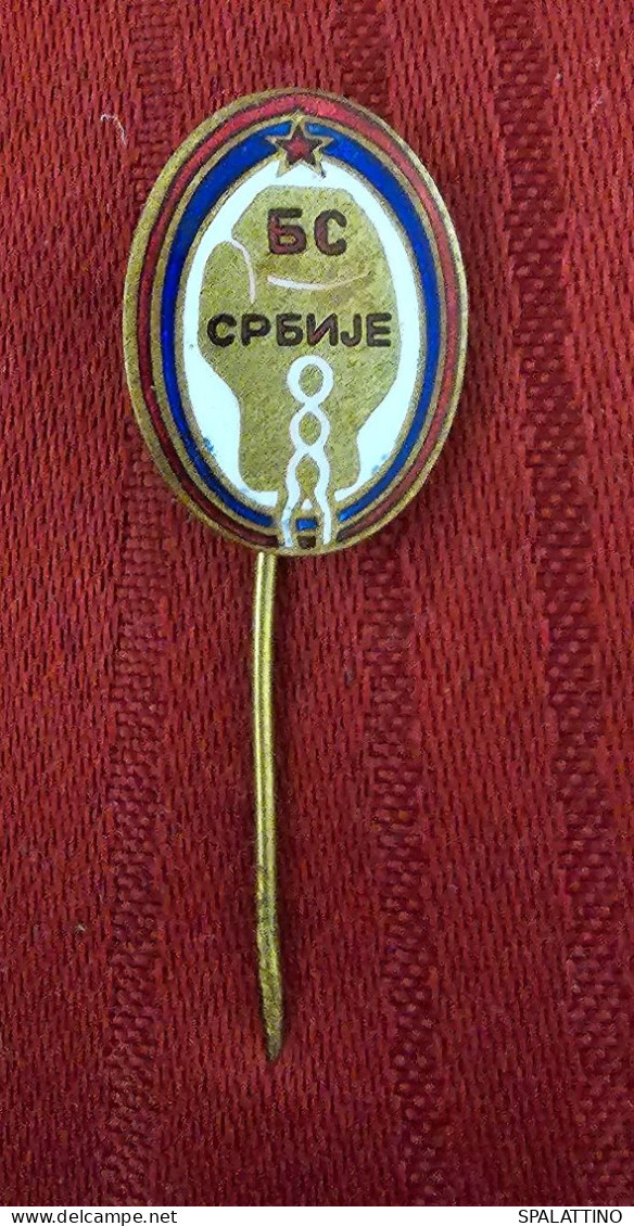 SERBIA BOXING ASSOCIATION, OLD PIN BADGE - Boxing