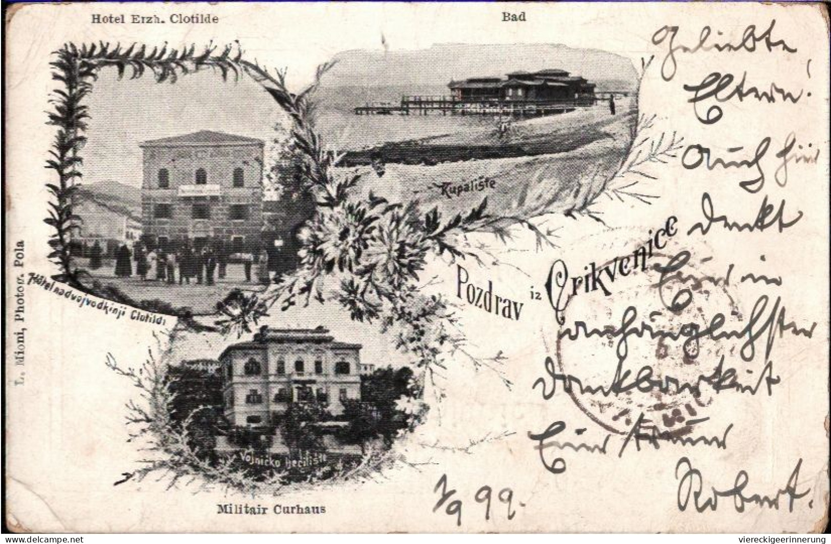 ! 1899 Alte Ansichtskarte Aus Pozdrav Iz Crikvenice, Crikvenica, Kroatien - Croatie
