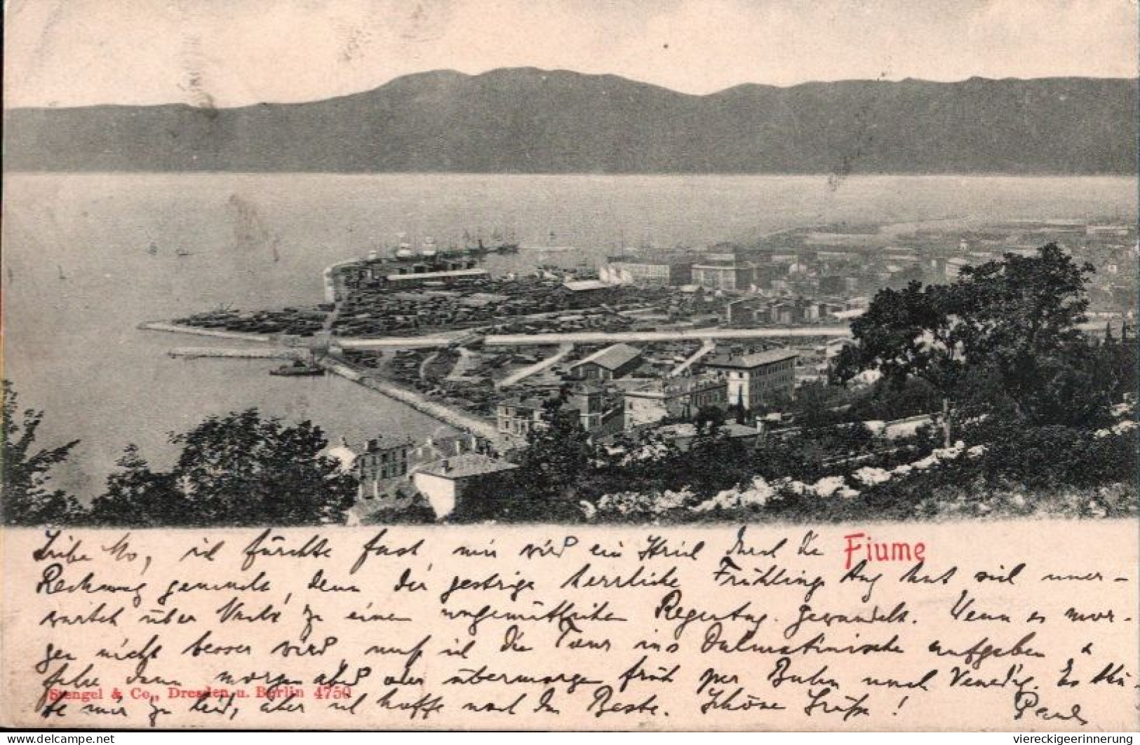 ! 1903 Alte Ansichtskarte Aus Fiume, Kroatien - Kroatien