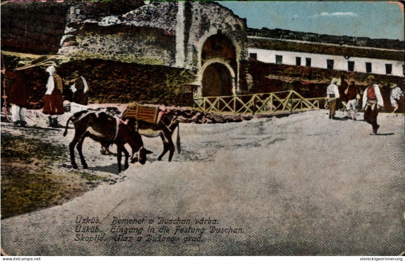 ! 1918 Alte Ansichtskarte Aus Skopje, Eingang Zur Festung - Macédoine Du Nord