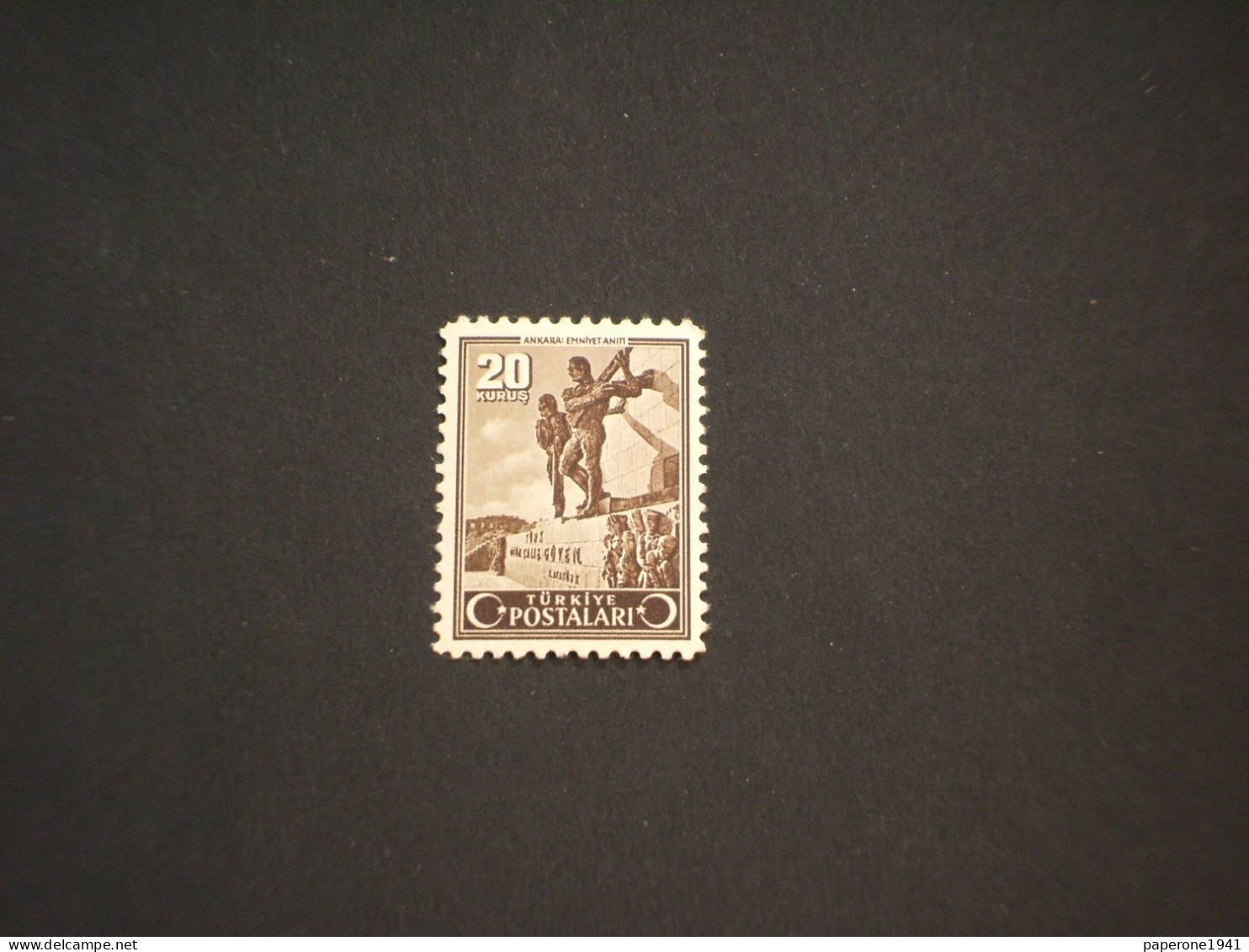 TURCHIA - 1943 STATUA 20  - NUOVO(+) - Unused Stamps