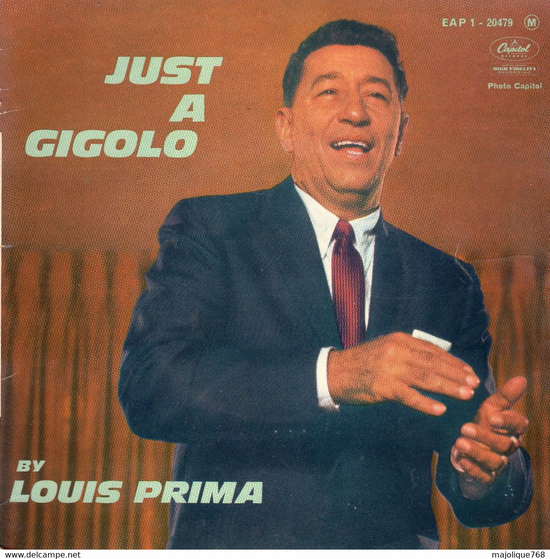 Disque 45T De Louis Prima - Just A Gigolo - Capitol EAP 1 - 20479 - France 1963 - - Jazz