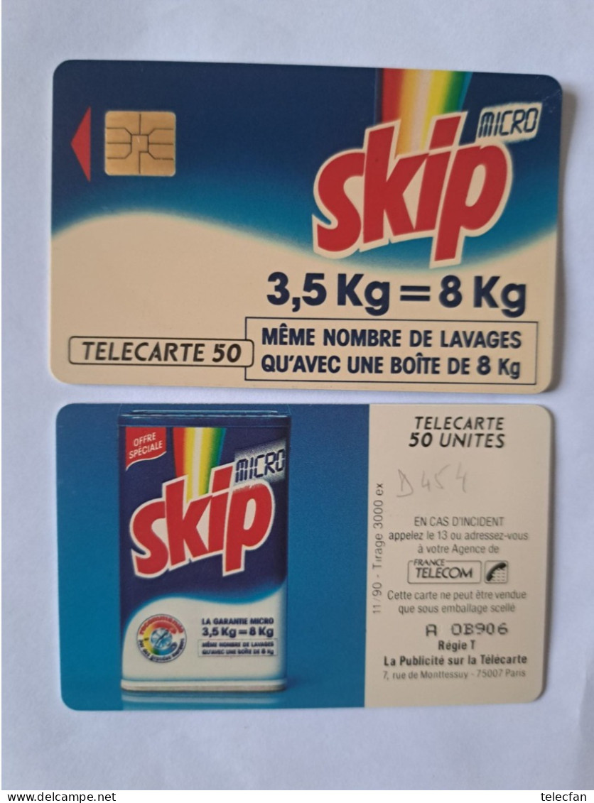 FRANCE PRIVEE D454 LESSIVE SKIP 50U UT - Telefoonkaarten Voor Particulieren