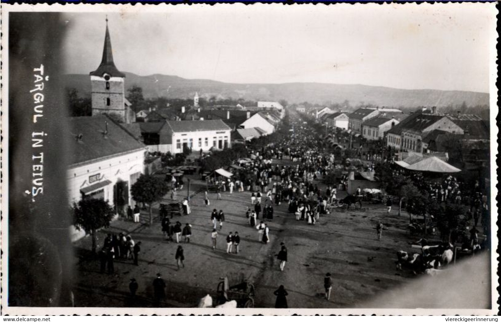 ! 1940 Foto Ansichtskarte Aus Teius, Rumänien, Siebenbürgen, Photo, Targul - Romania