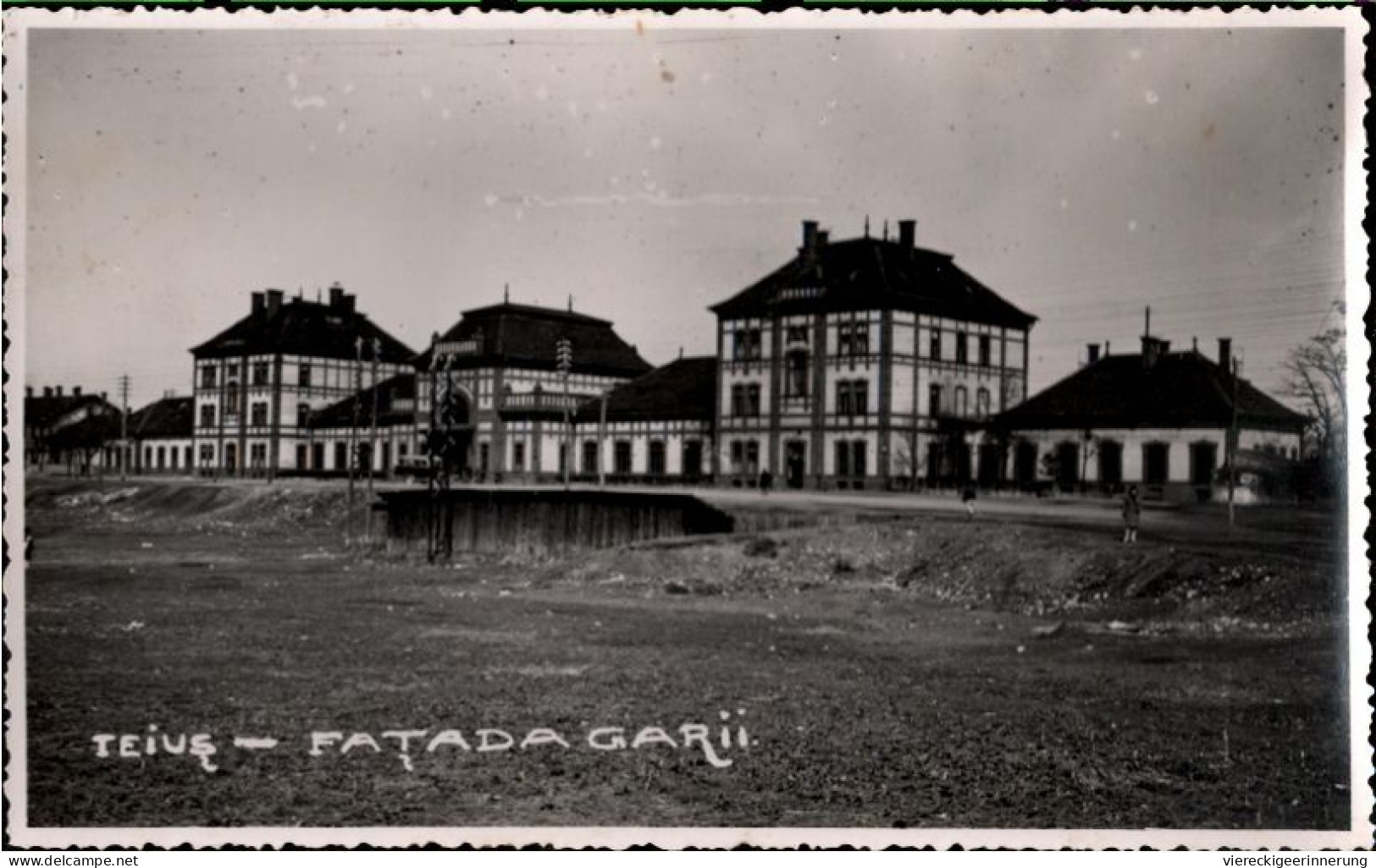 ! 1940 Foto Ansichtskarte Aus Teius, Rumänien, Siebenbürgen, Photo, Bahnhof, Gare - Roumanie