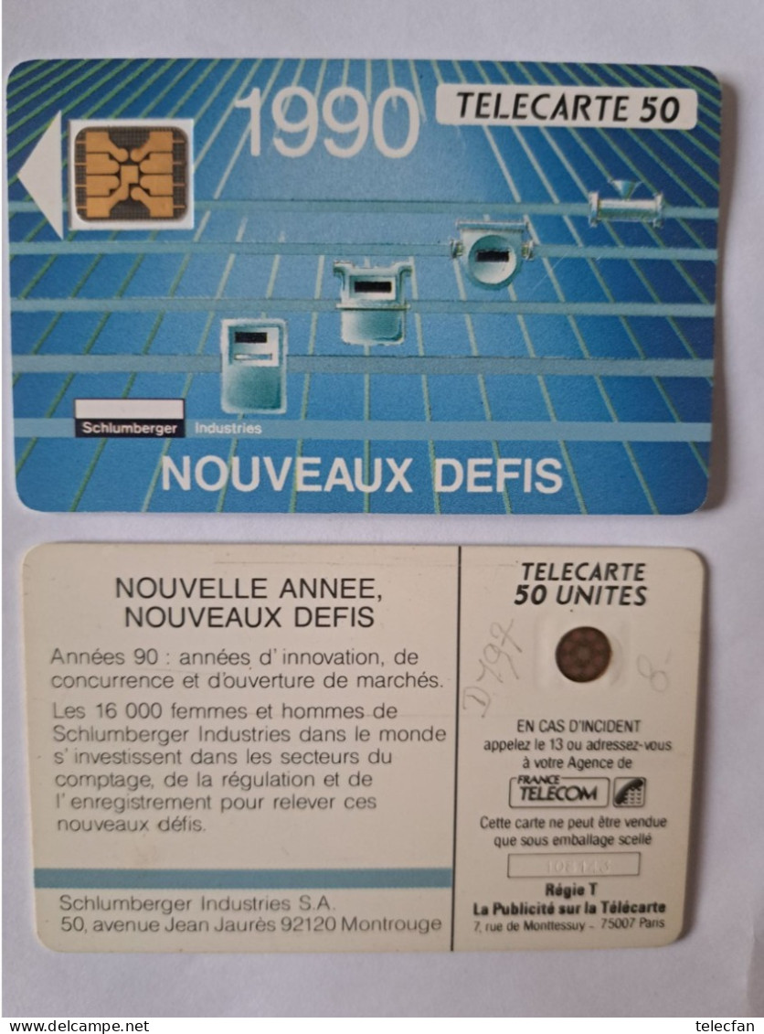 FRANCE PRIVEE D197 SCHLUMBERGER DEFIS 50U UT N° 108141 PE - Telefoonkaarten Voor Particulieren
