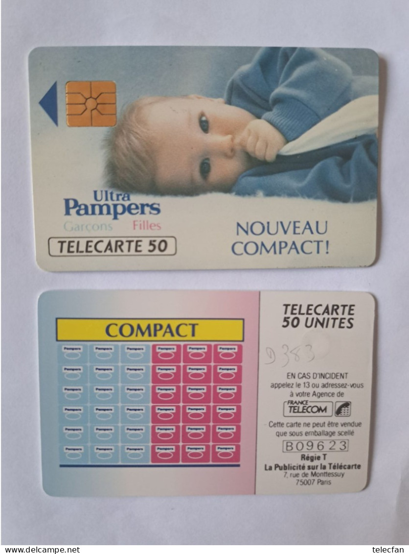 FRANCE PRIVEE D383 PAMPERS COUCHES BEBE BABY 50U UT TBE - Telefoonkaarten Voor Particulieren