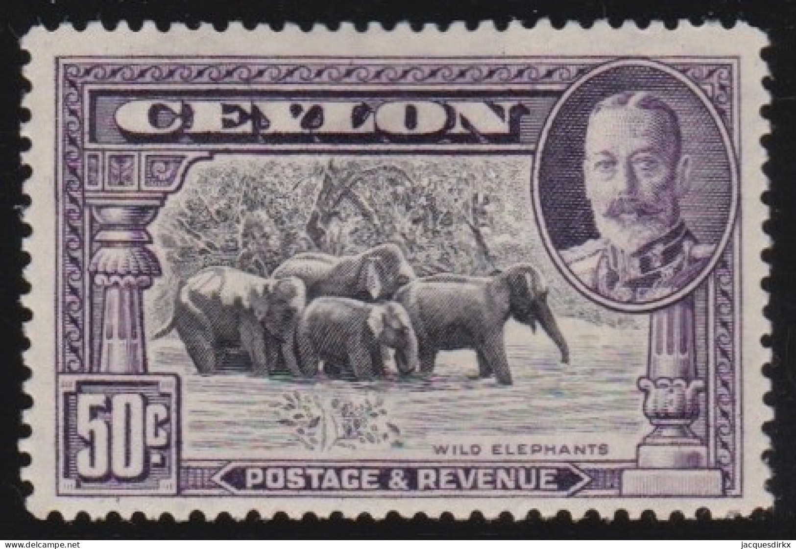 Ceylon          .   SG    .     377    .    *    .    Mint-hinged - Ceylon (...-1947)