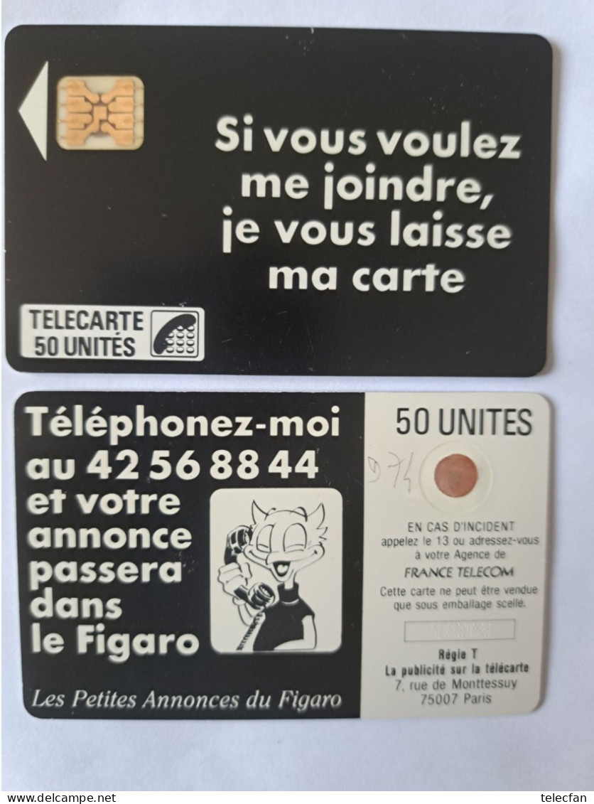 FRANCE PRIVEE D74 FIGARO PRESSE 50U UT N° 10126 IMPACTS TBE - Privées