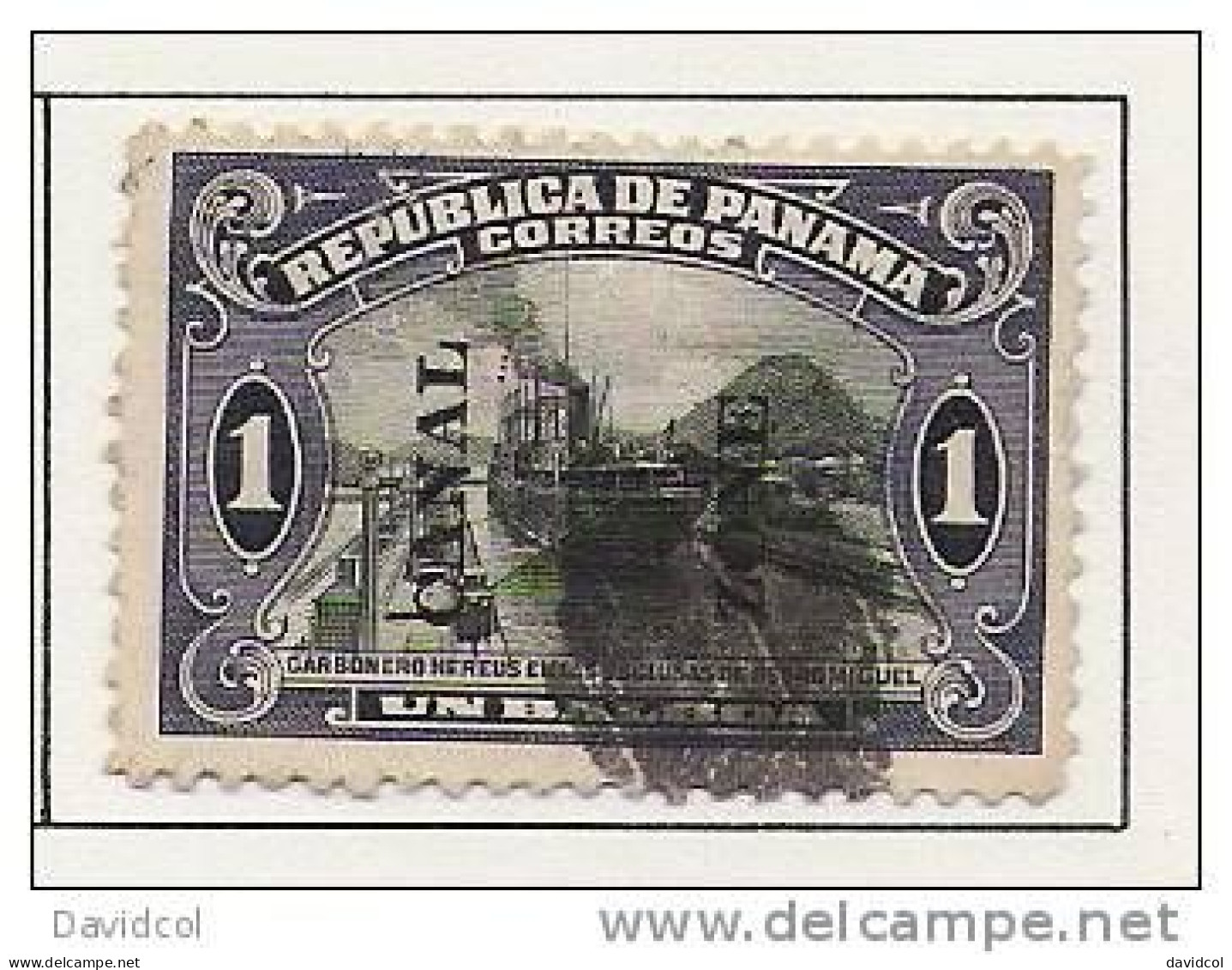 2514C.-.PANAMA - CANAL ZONE.- 1920 - SC#: 59 - USED - SHIP NEREUS IN MIGUEL LOCKS - Canal Zone