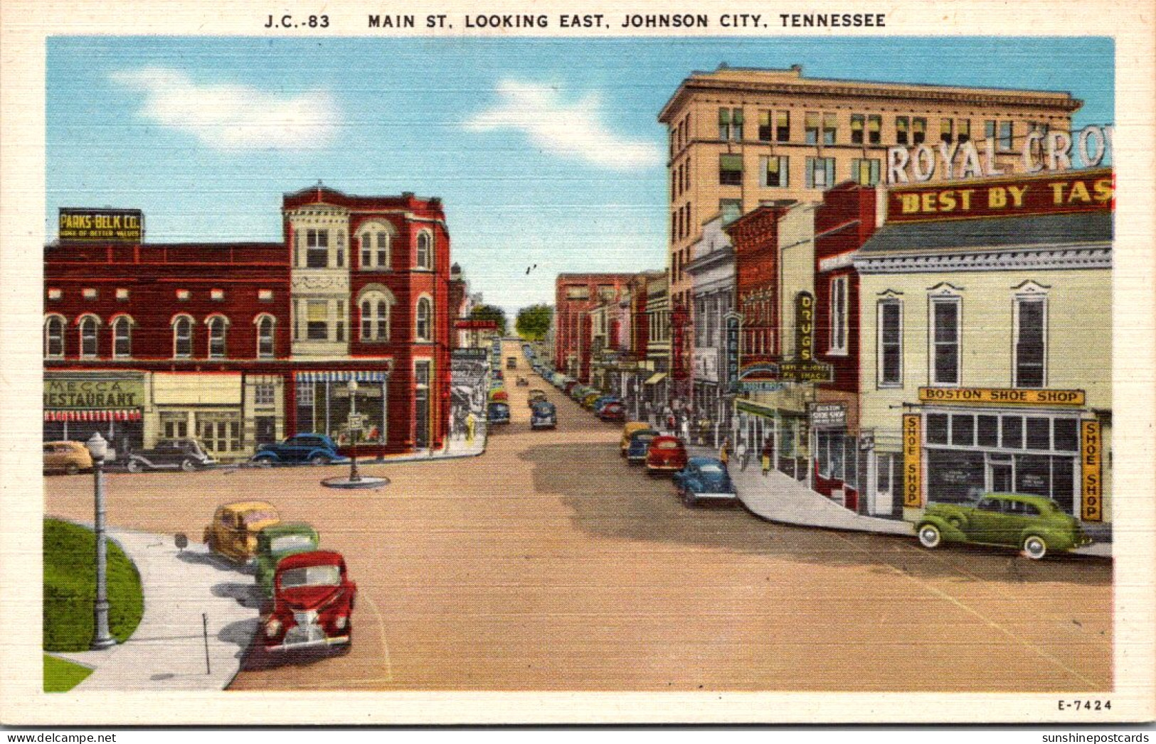 Tennessee Johnson City Main Street Looking East - Johnson City