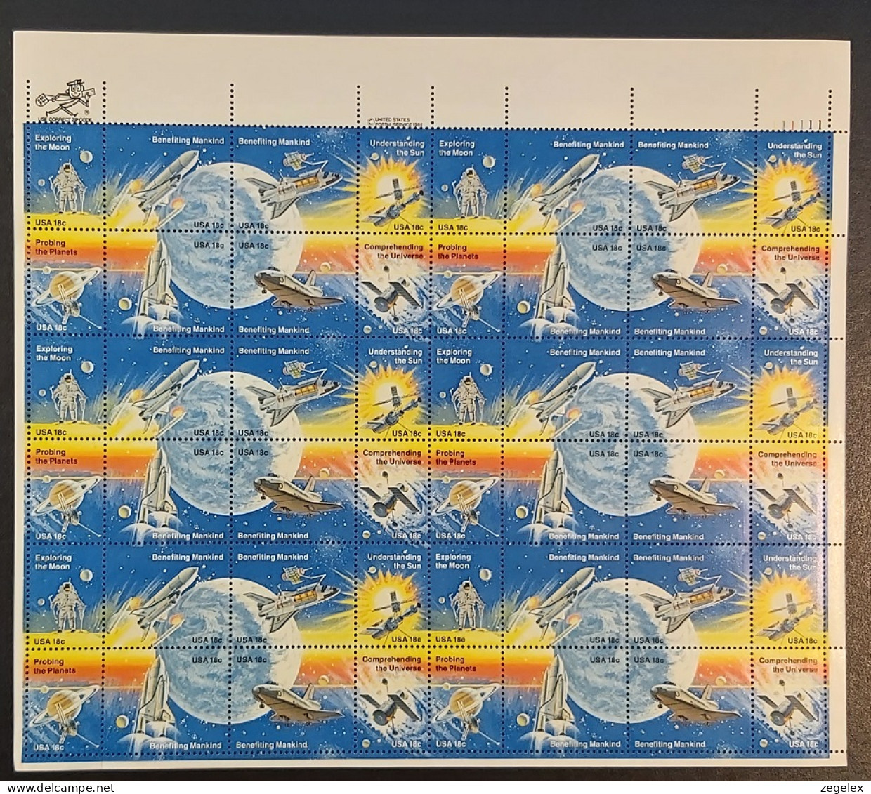 USA 1981 Space Achievement Issue - 6 X Block Of 8 Stamps MNH** Scott No. 1912-1919a - Feuilles Complètes