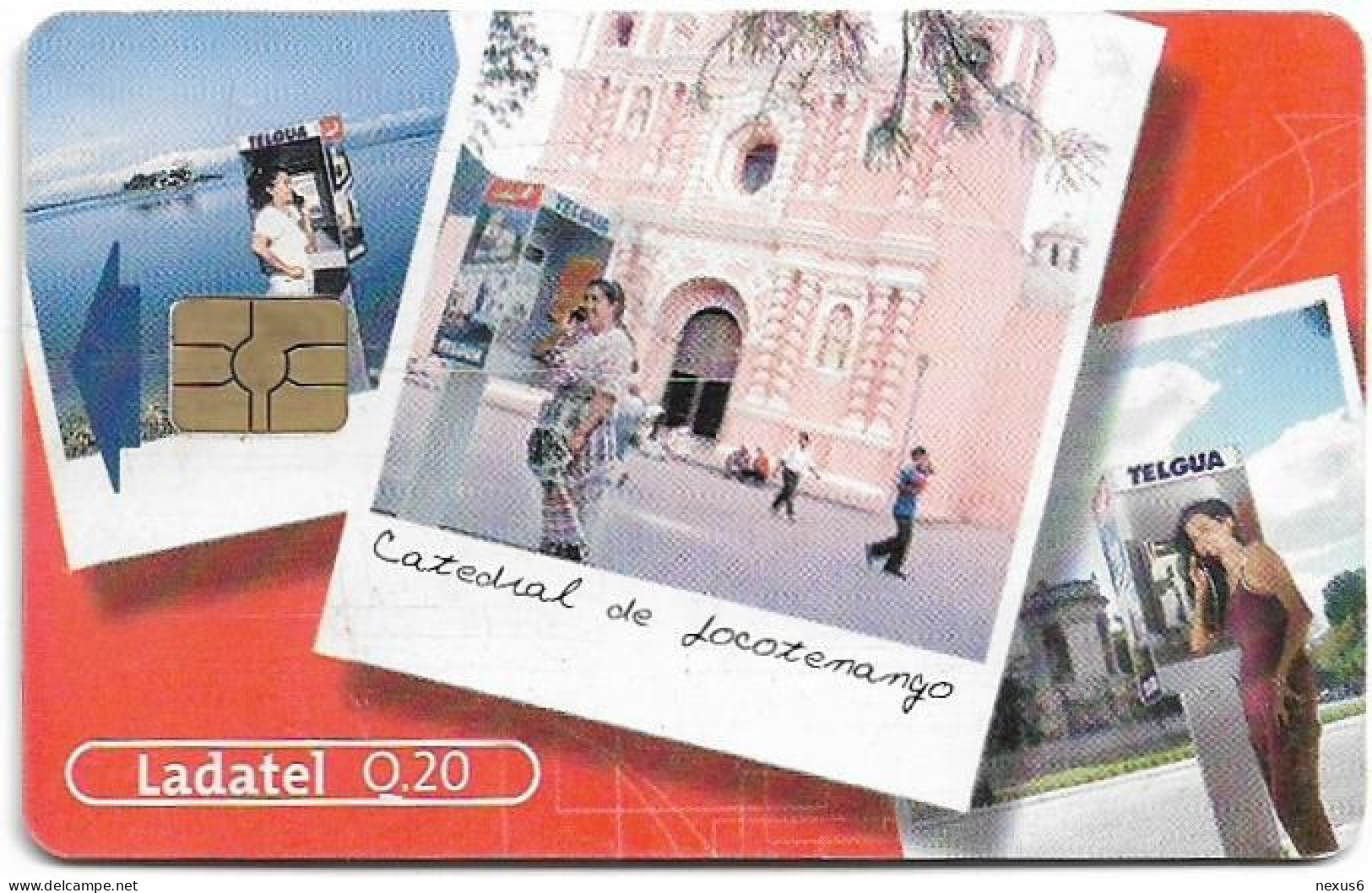 Guatemala - Telgua Ladatel - Tourist Phone Booths 3/6, Gem5 Red, 2003, 20Q, Used - Guatemala