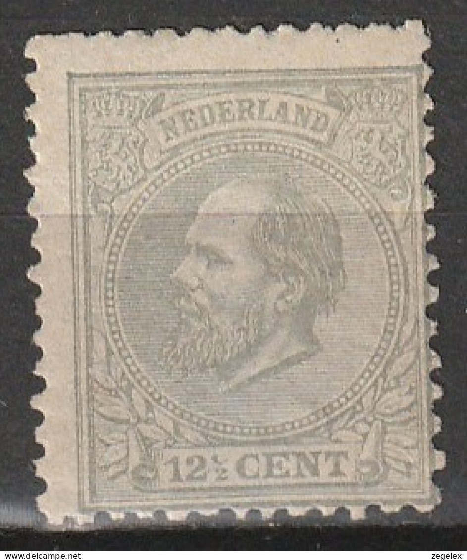 1872 Koning Willem III 12,5 Ct. NVPH 22H Perf 12,5x12,5 Ongestempeld, Unused (cat € 125,-). See 2 Scans And Description - Ungebraucht