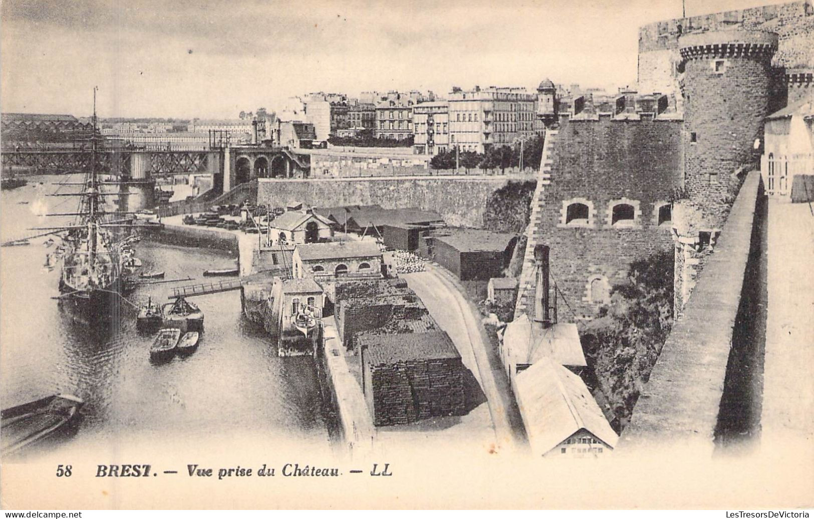 FRANCE - 29 - BREST - Vue Prise Du Château - LL - Carte Postale Ancienne - Brest