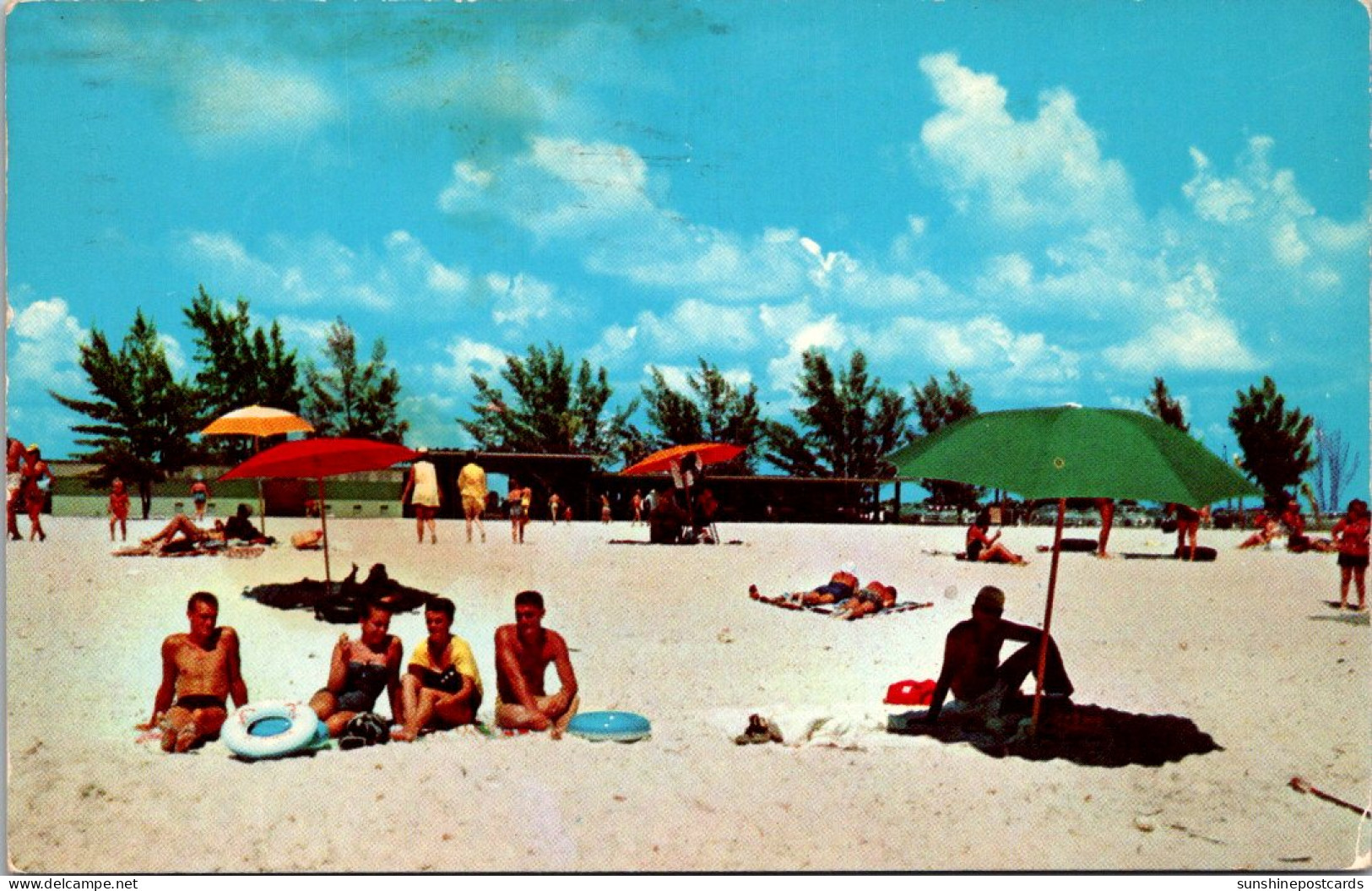 Florida St Petersburg Municipal Beach On Treasure Island 1956 - St Petersburg