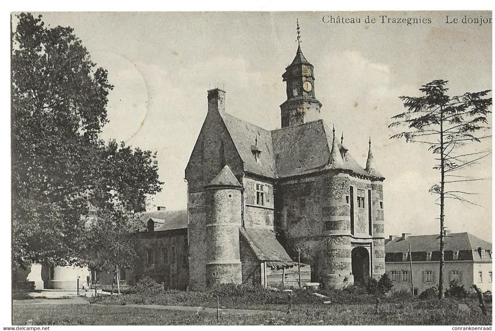 Courcelles  Château De Trazegnies Le Donjon Feldpost 1915 Mons - Courcelles