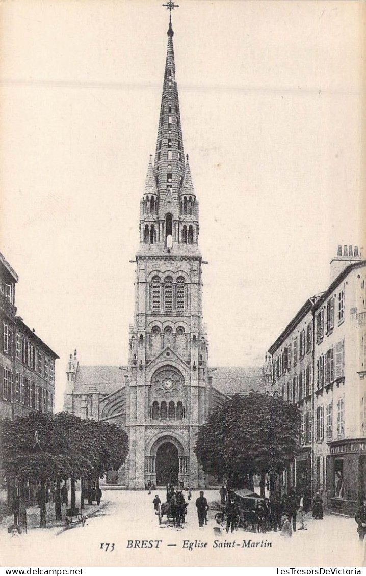 FRANCE - 29 - BREST - Eglise Saint Martin - Carte Postale Ancienne - Brest
