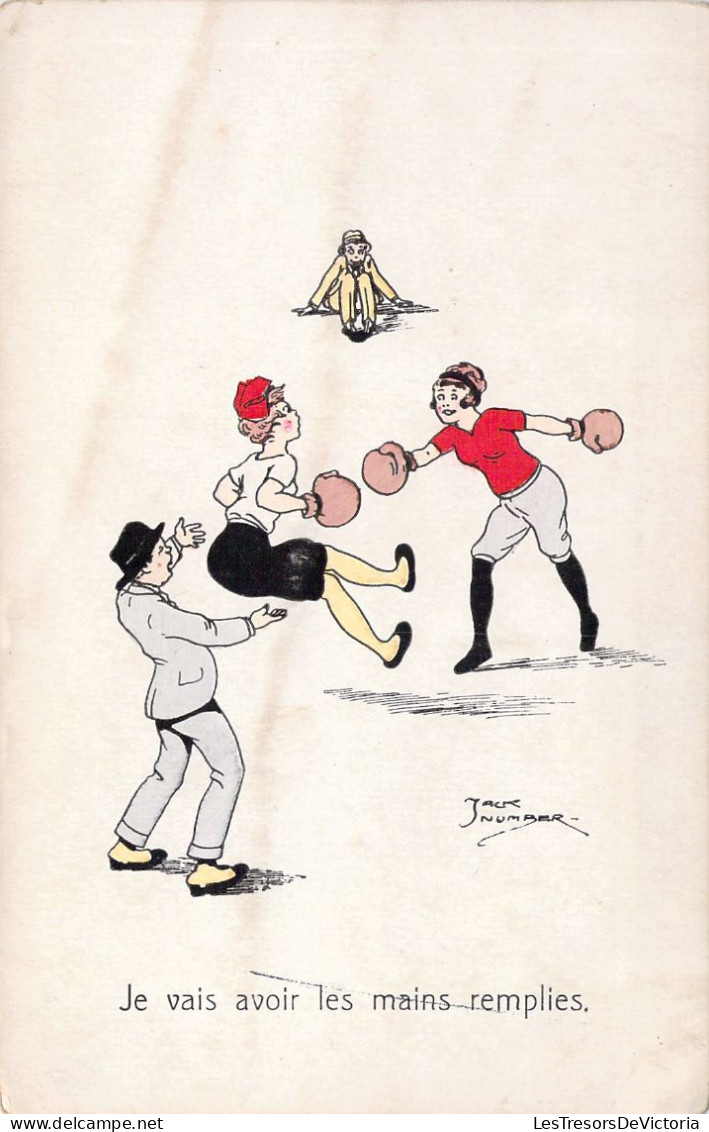 HUMOUR - Je Vais Avoir Les Mains Pleines - Boxe - Femmes - Sport - Carte Postale Ancienne - Humour
