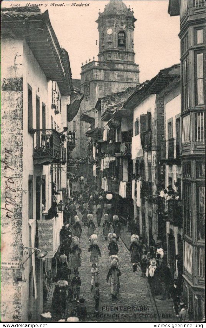 ! 1904 Alte Ansichtskarte Aus Spanien, Spain, Madrid, Funterrabia, Procesion, Edit. Hauser Y Menet Nr.1523 - Madrid