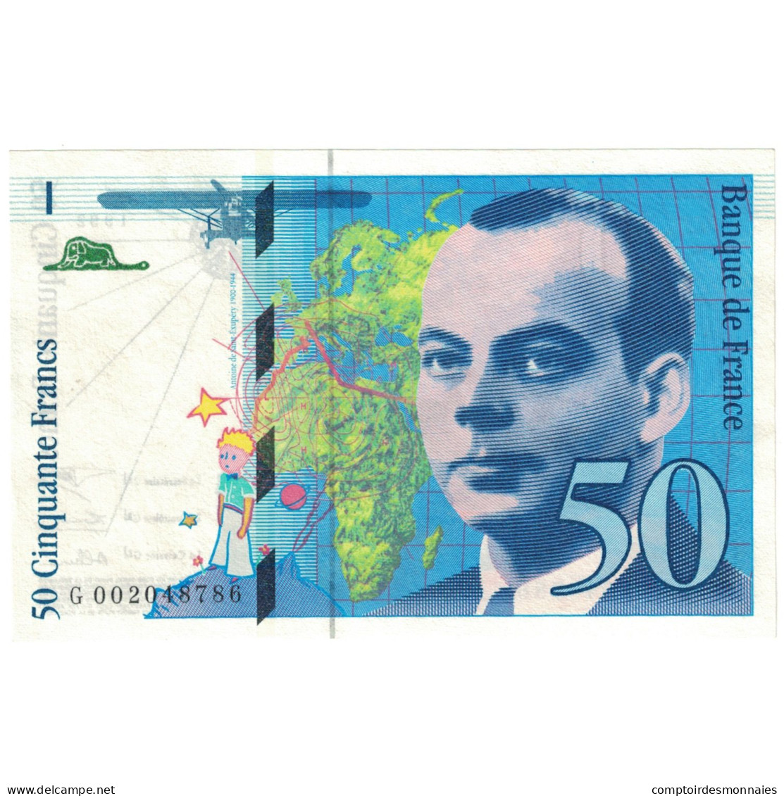 France, 50 Francs, 1992, G002048786, TTB, Fayette:72.01AG, KM:157a - 50 F 1992-1999 ''St Exupéry''