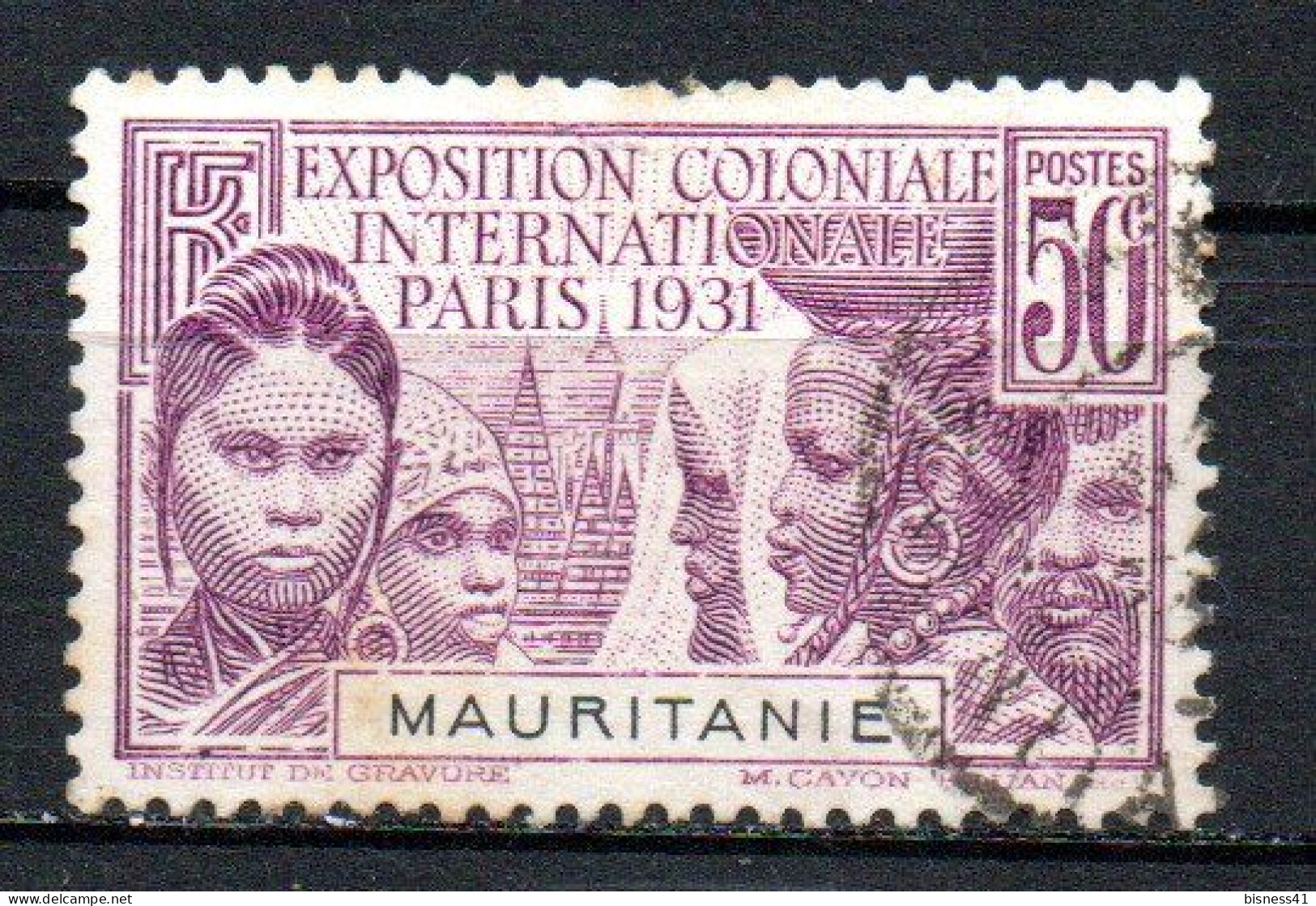 Col33  Colonie Mauritanie N° 63 Oblitéré Cote : 8,00€ - Used Stamps