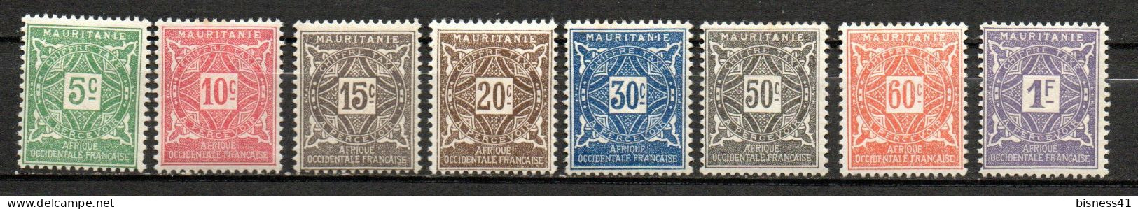 Col33  Colonie Mauritanie Taxe N° 17 à 24 Neuf X MH  Cote : 9,25€ - Usados