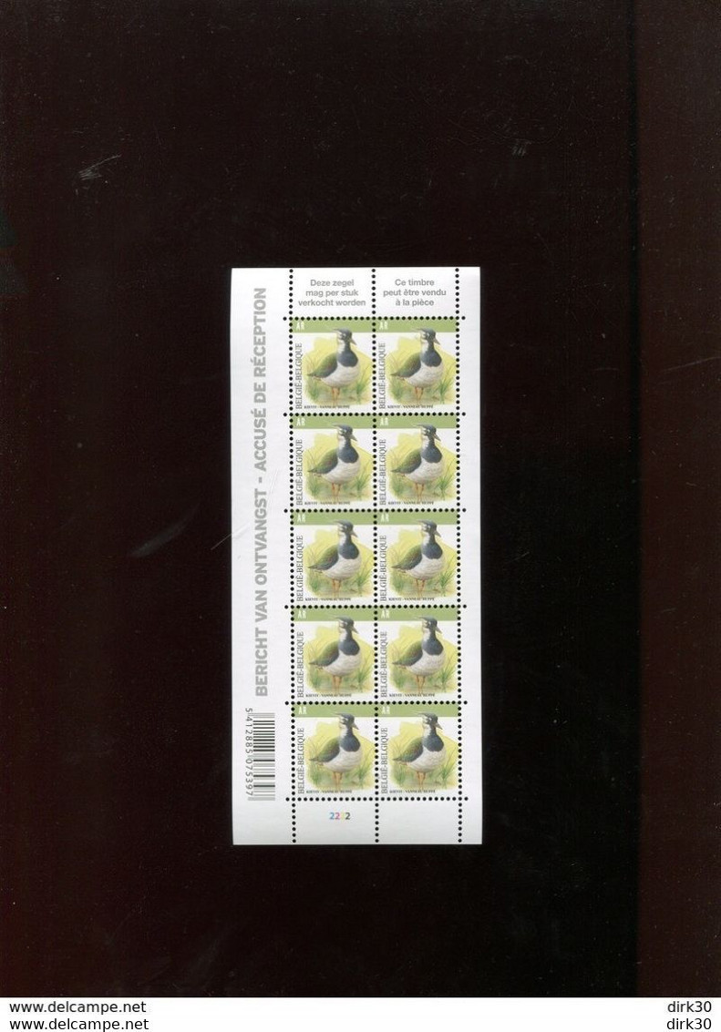 Belgie Buzin Vogels Birds Nr 4367 2e Druk LICHTGROEN !!! AR Volledig Velletje  MNH Plaatnummer 2 - 2011-2020