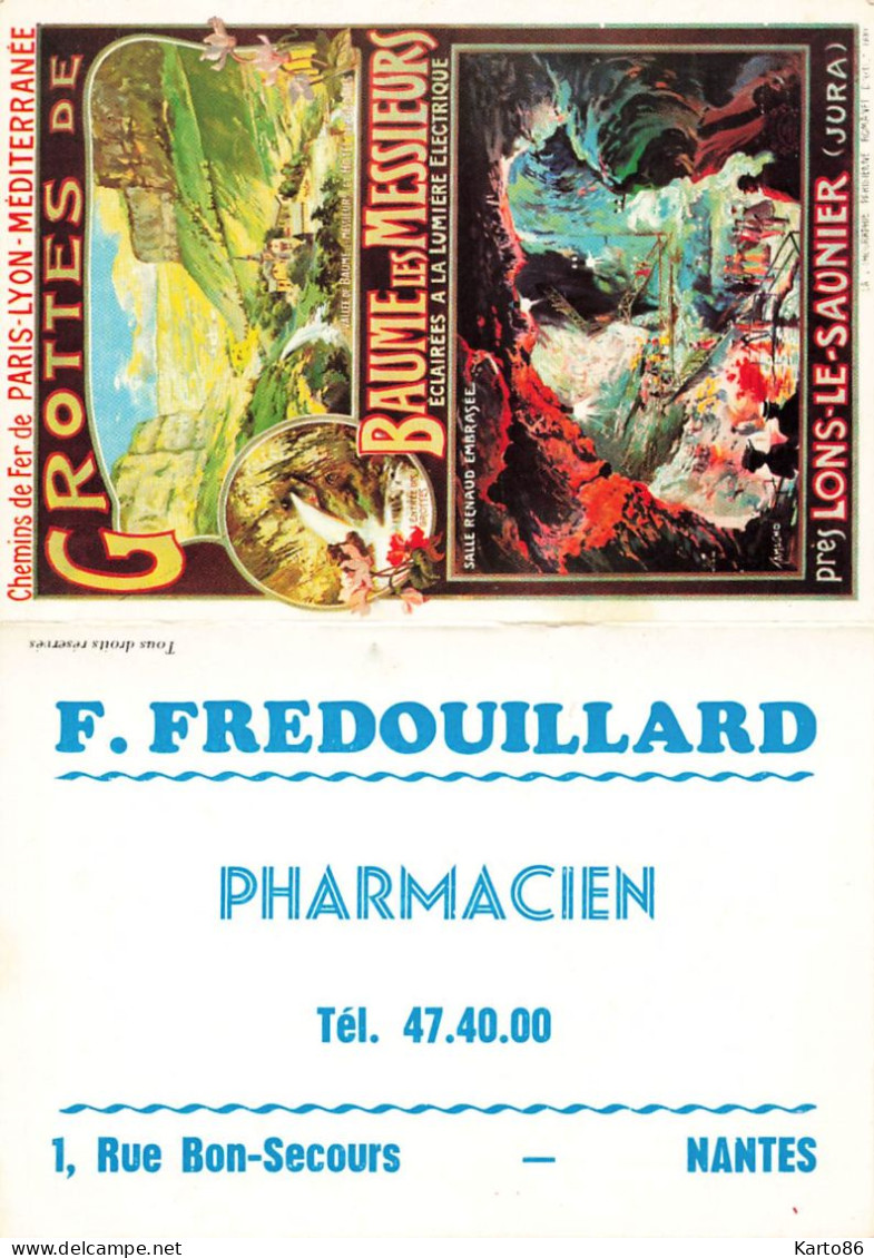 Petit Calendrier Ancien Publicitaire Illustré 1981 * FREDOUILLARD Pharmacie 1 Rue Bon Secours Nantes * Calendar Almanach - Petit Format : 1981-90