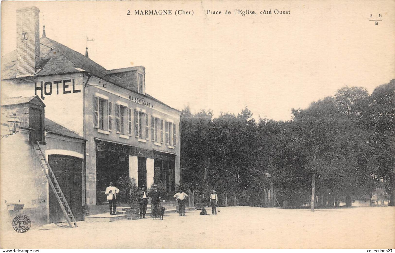 18-MARMAGNE- PLACE DE L'EGLISE CÔTE OUEST - Autres & Non Classés