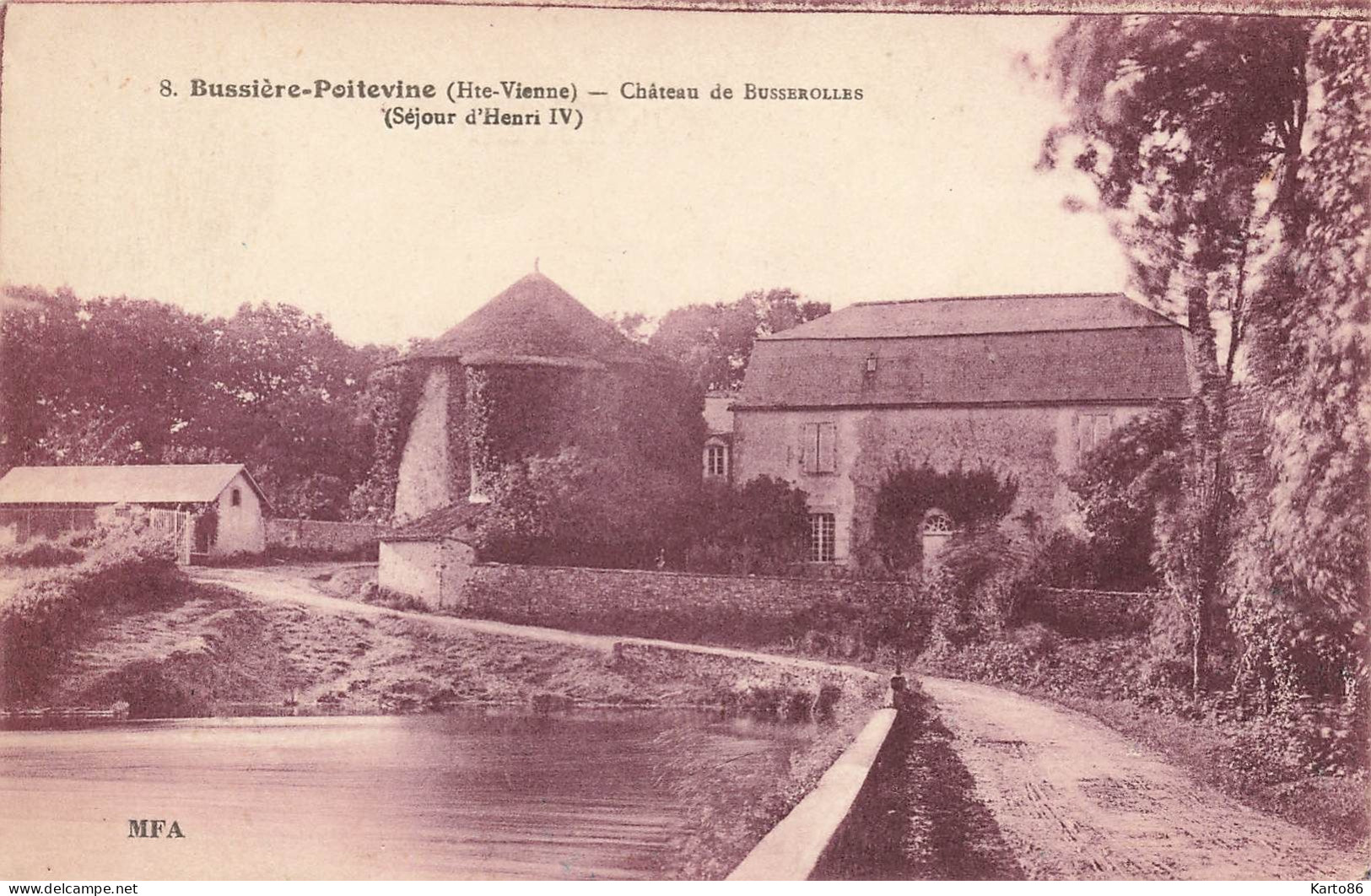 Bussière Poitevine * Le Château De Busserolles Et La Route - Bussiere Poitevine