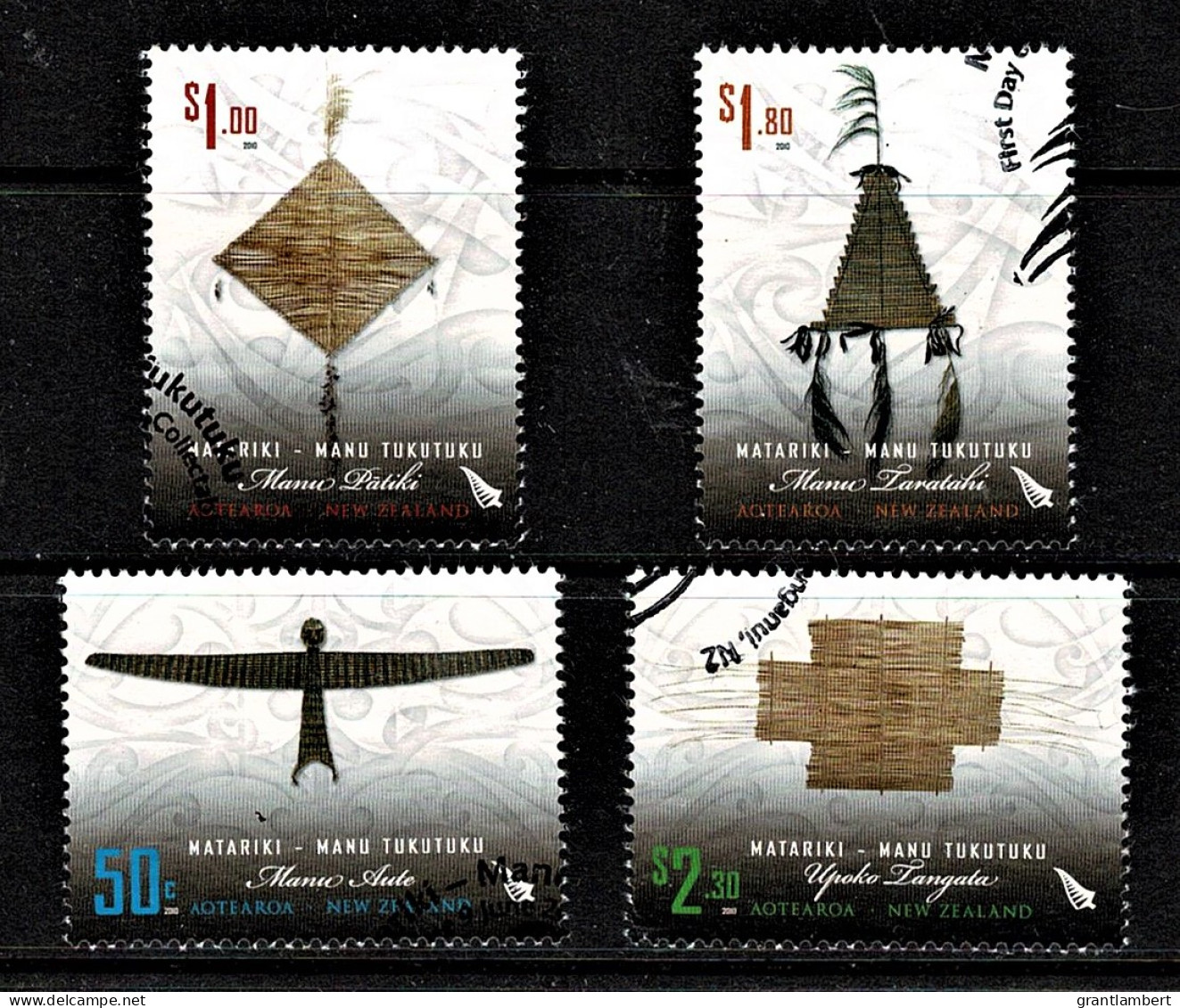 New Zealand 2010 Matariki - Maori Kites Set Of 4 Used - Usados